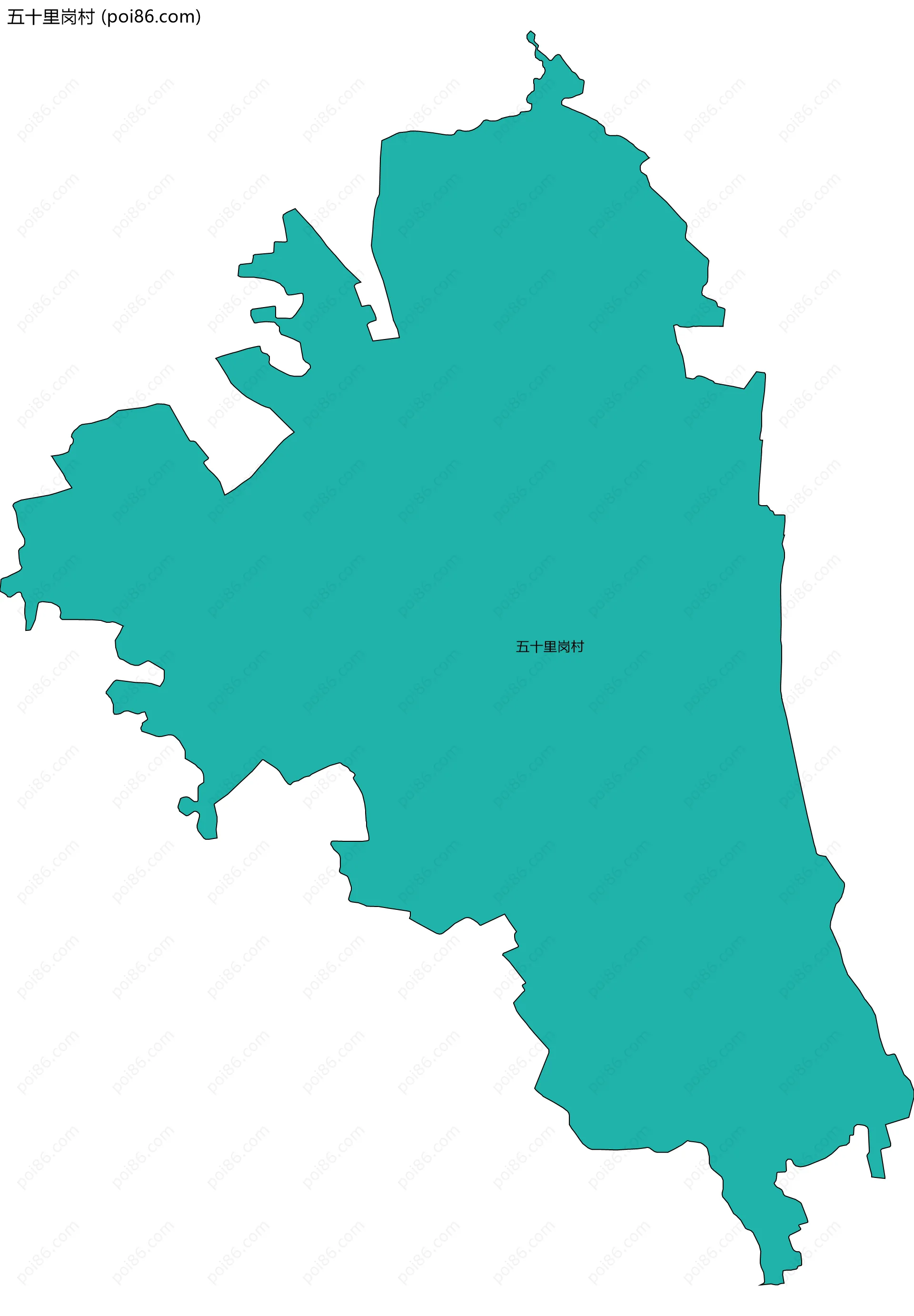 五十里岗村边界地图