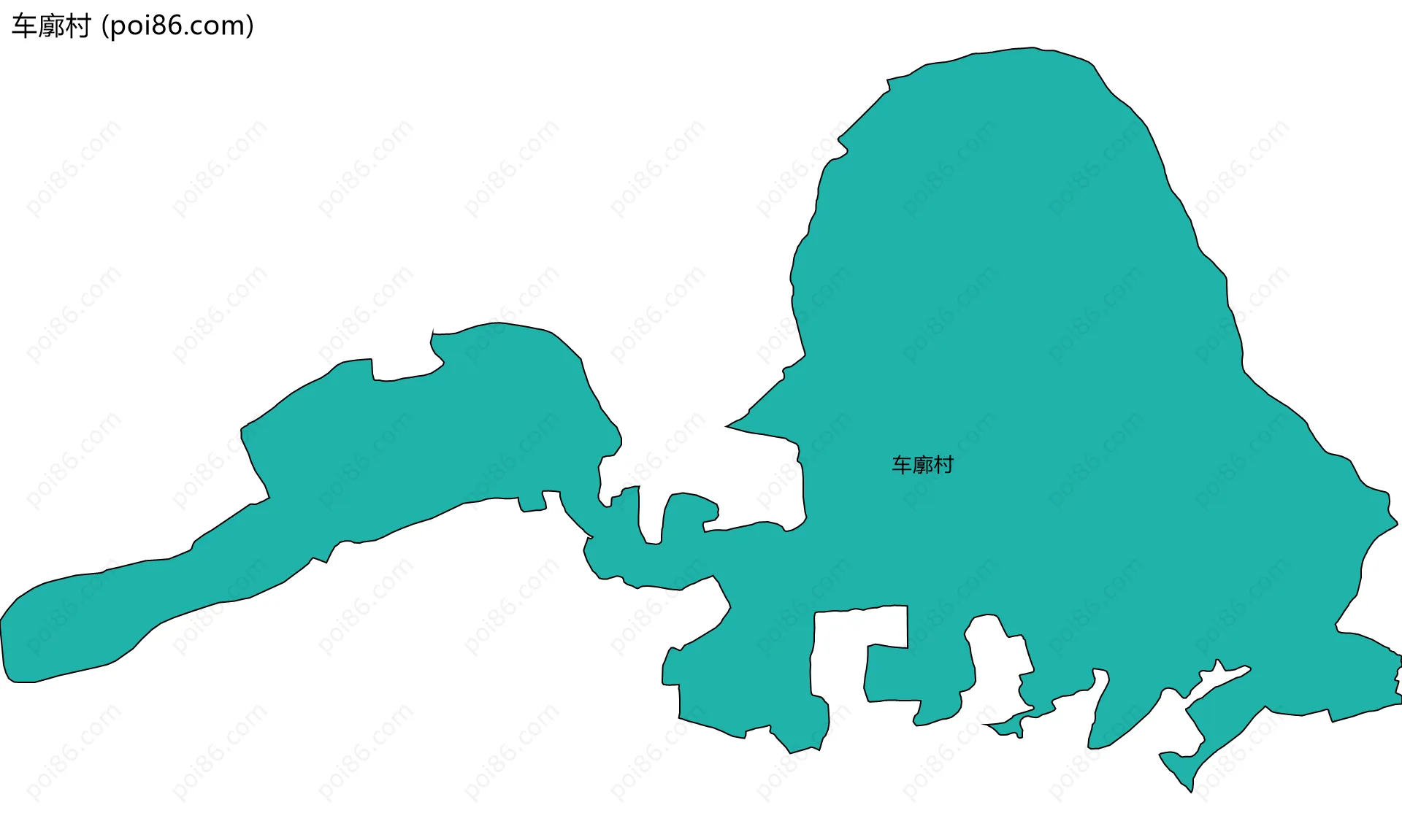 车廓村边界地图