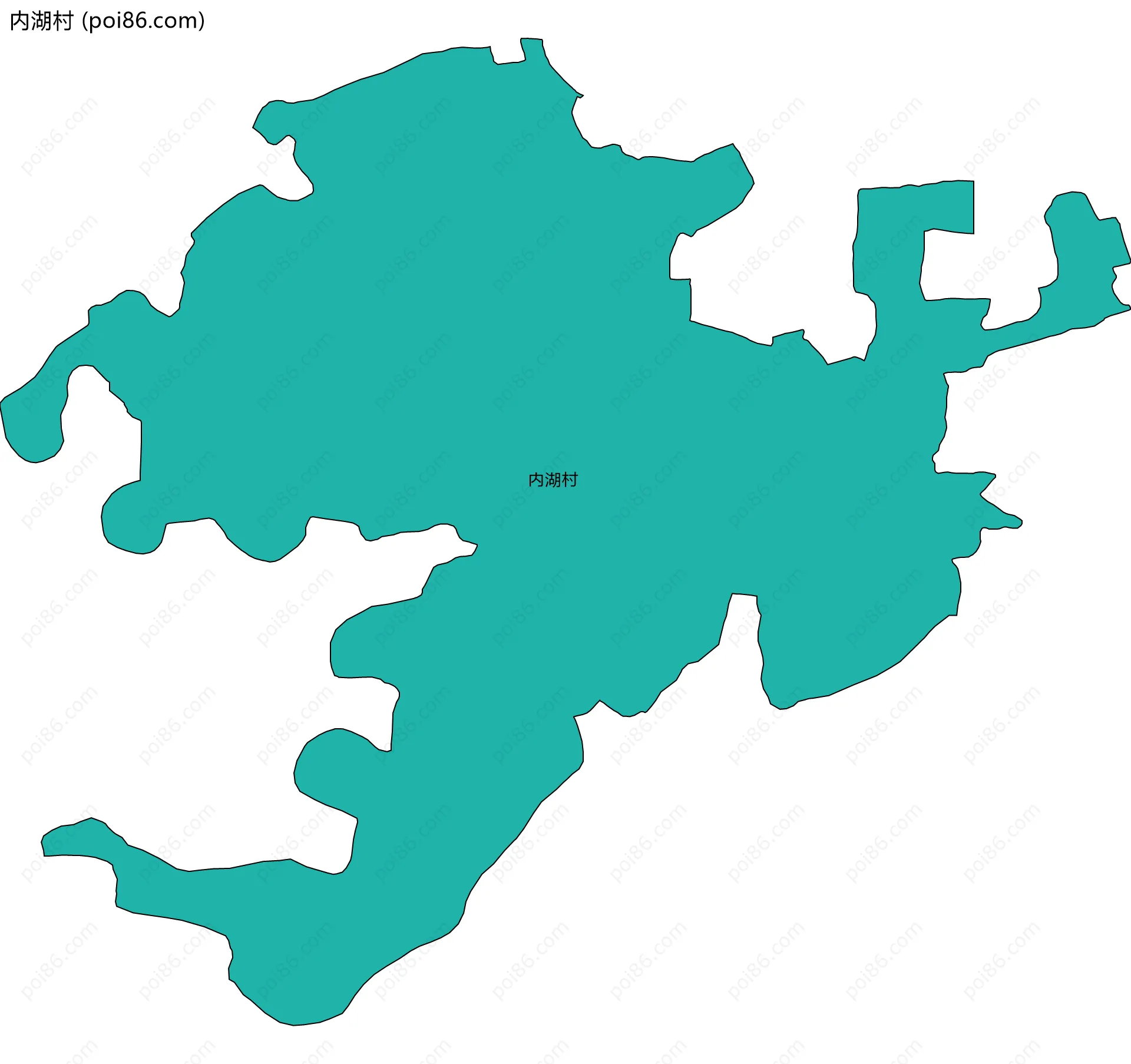 内湖村边界地图