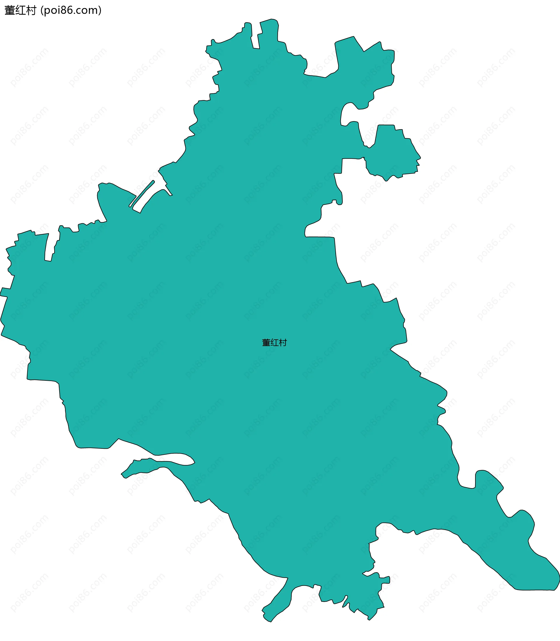 董红村边界地图