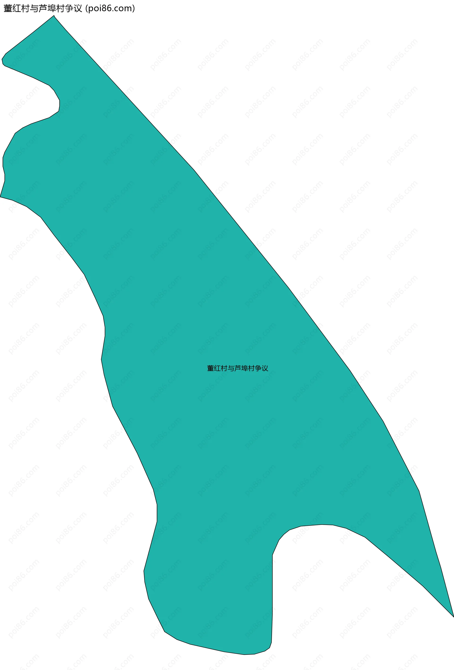 董红村与芦埠村争议边界地图