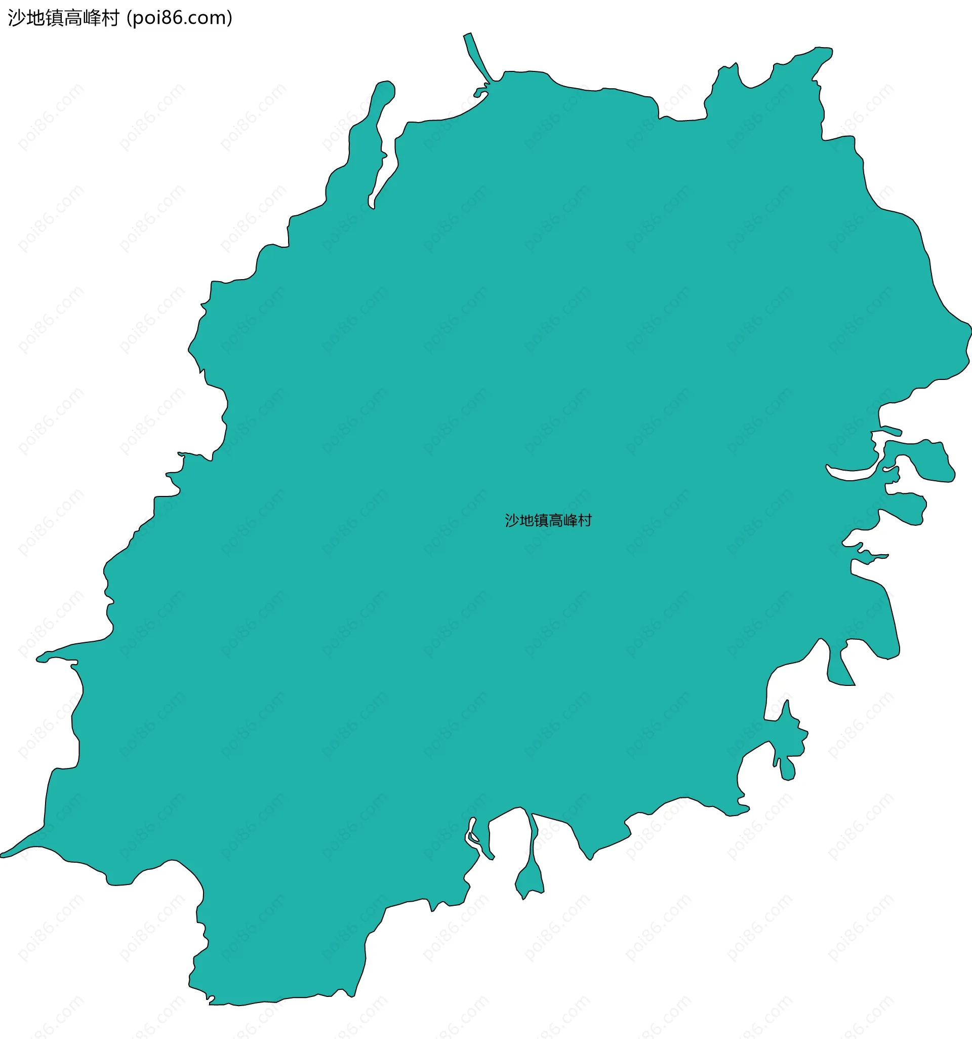 沙地镇高峰村边界地图