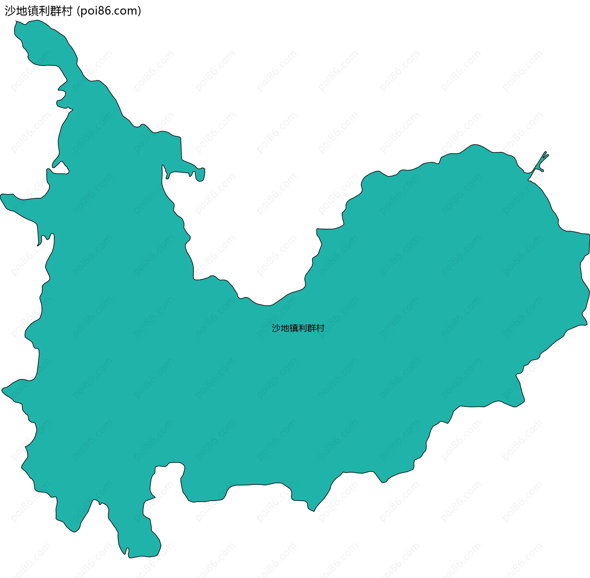 沙地镇利群村边界地图