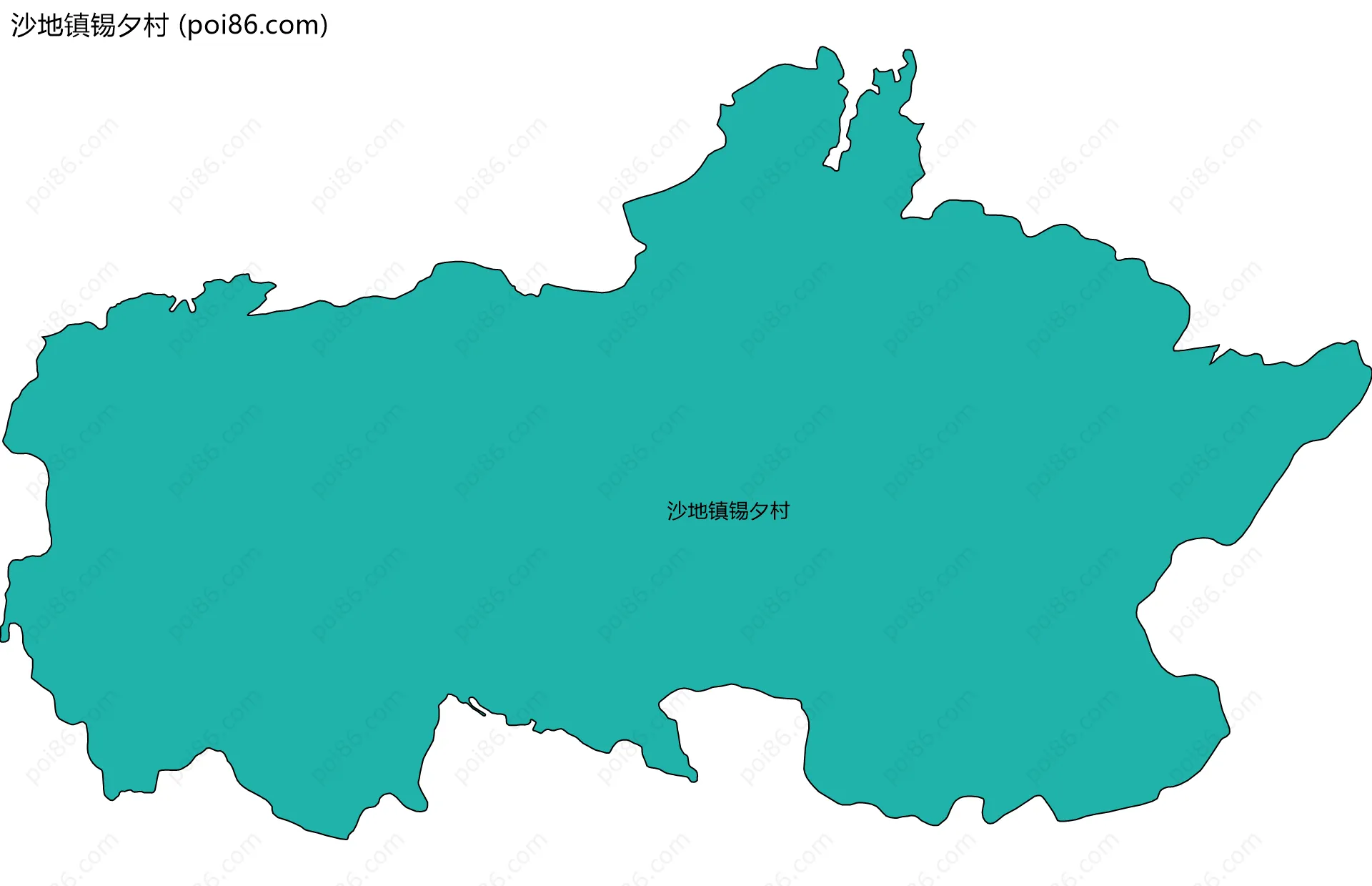 沙地镇锡夕村边界地图