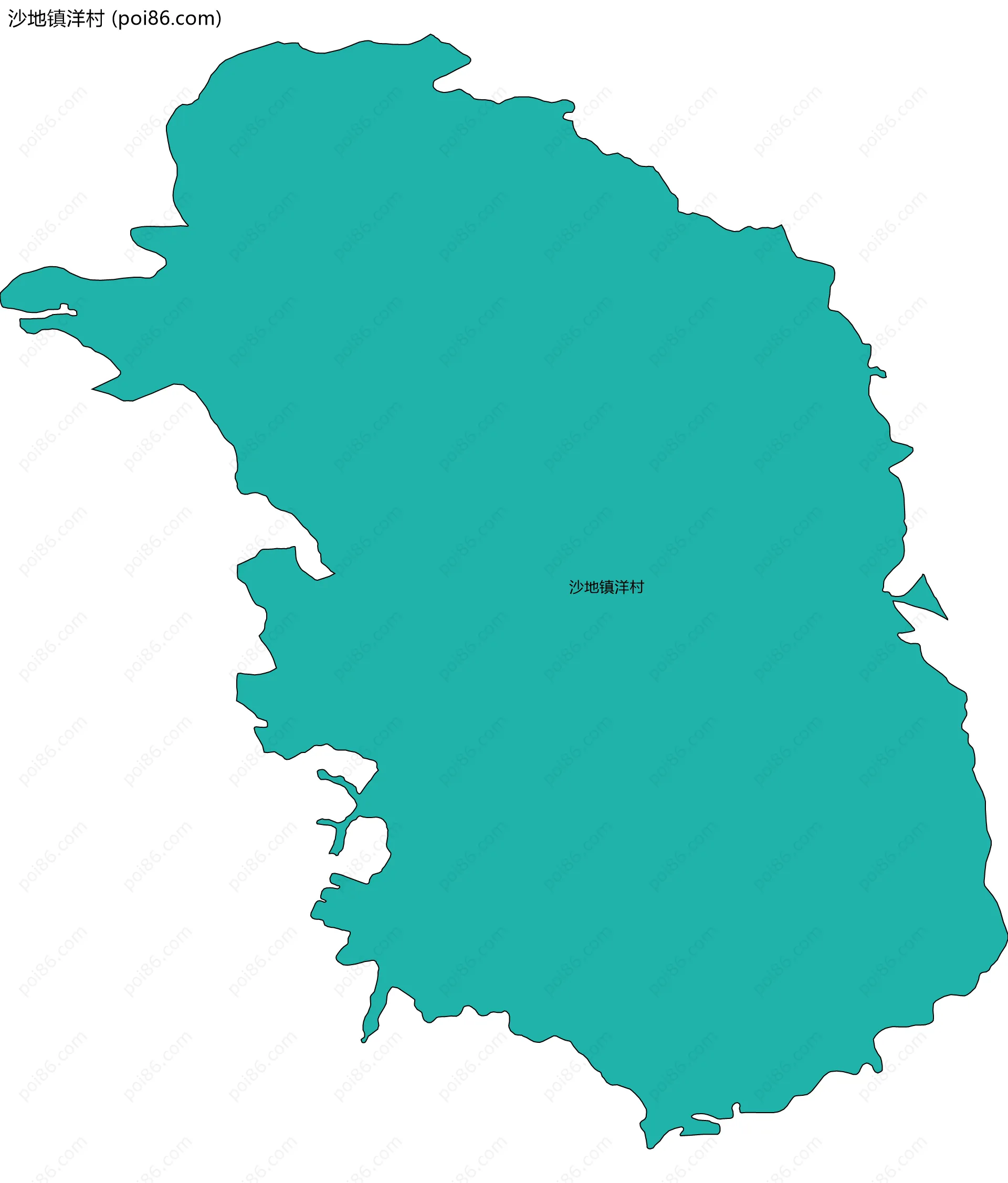 沙地镇洋村边界地图