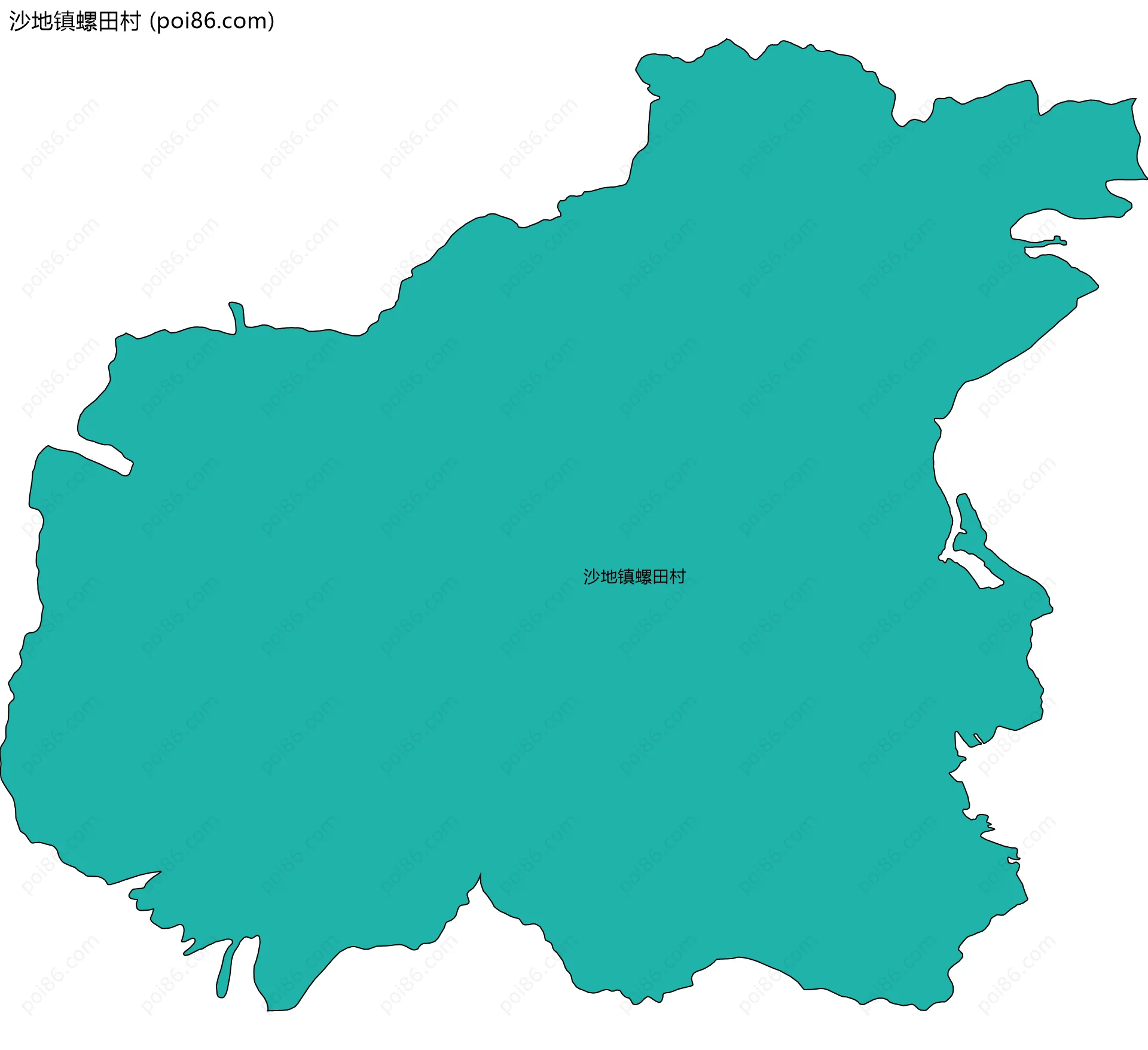 沙地镇螺田村边界地图