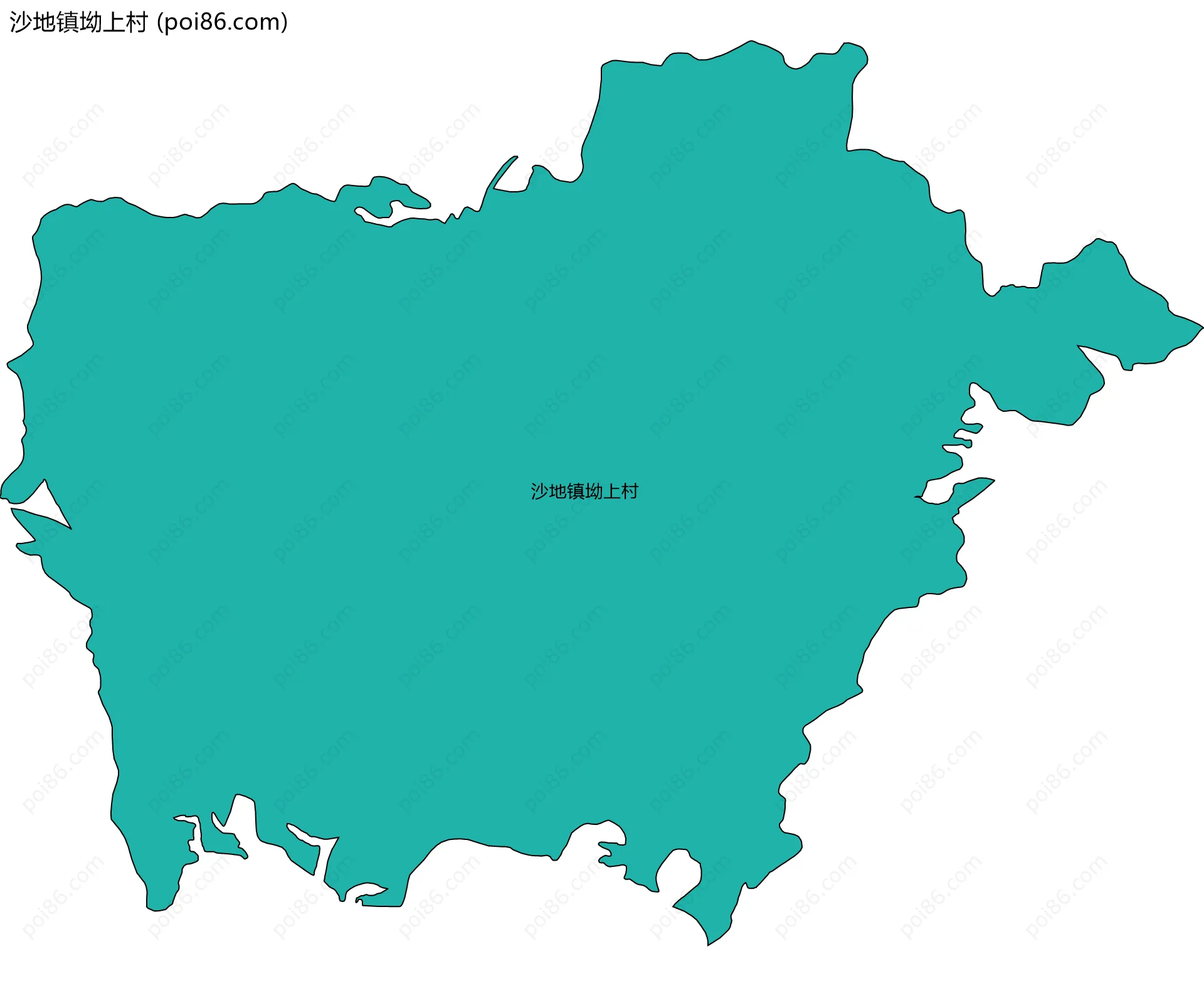 沙地镇坳上村边界地图