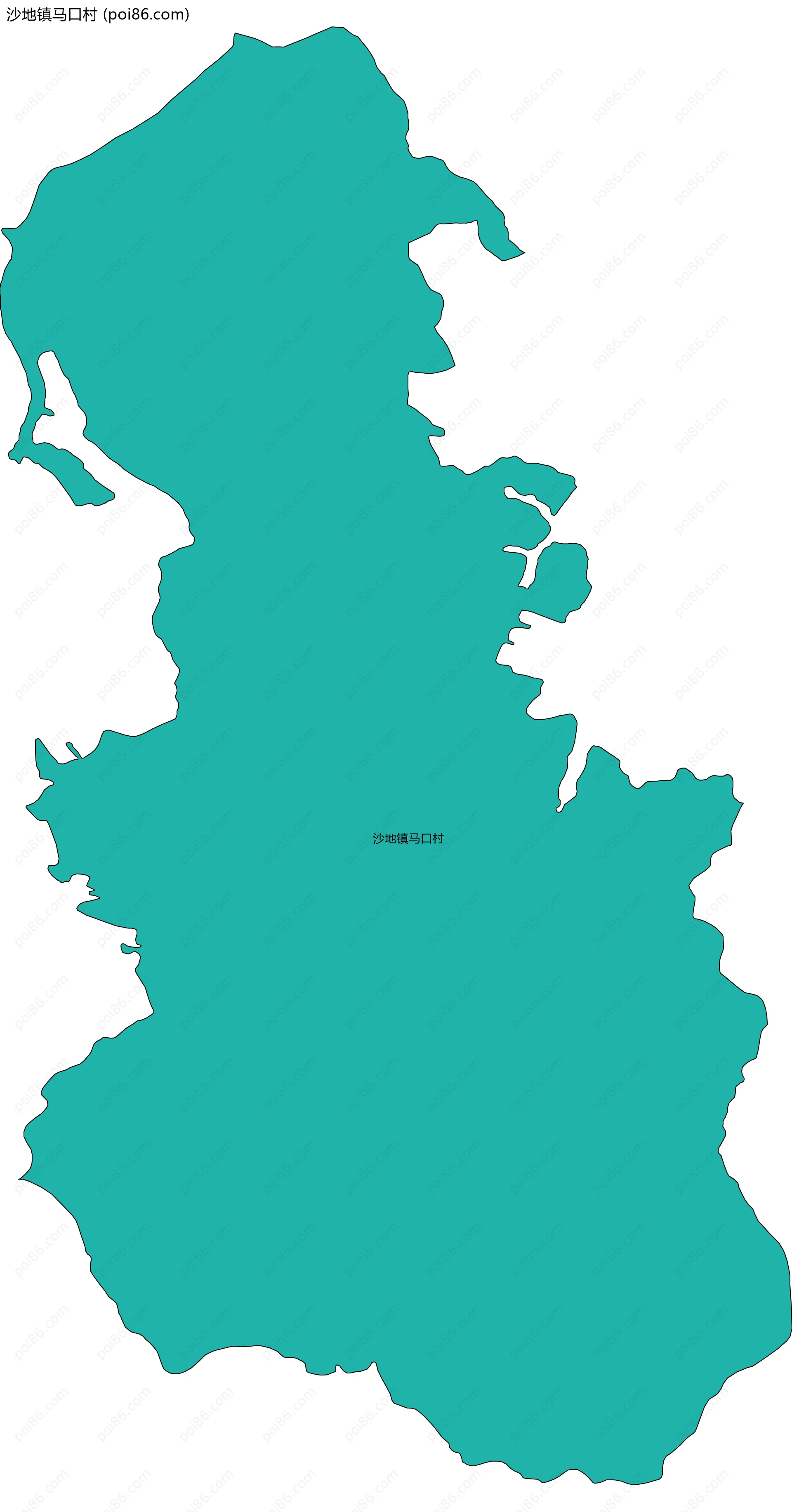 沙地镇马口村边界地图