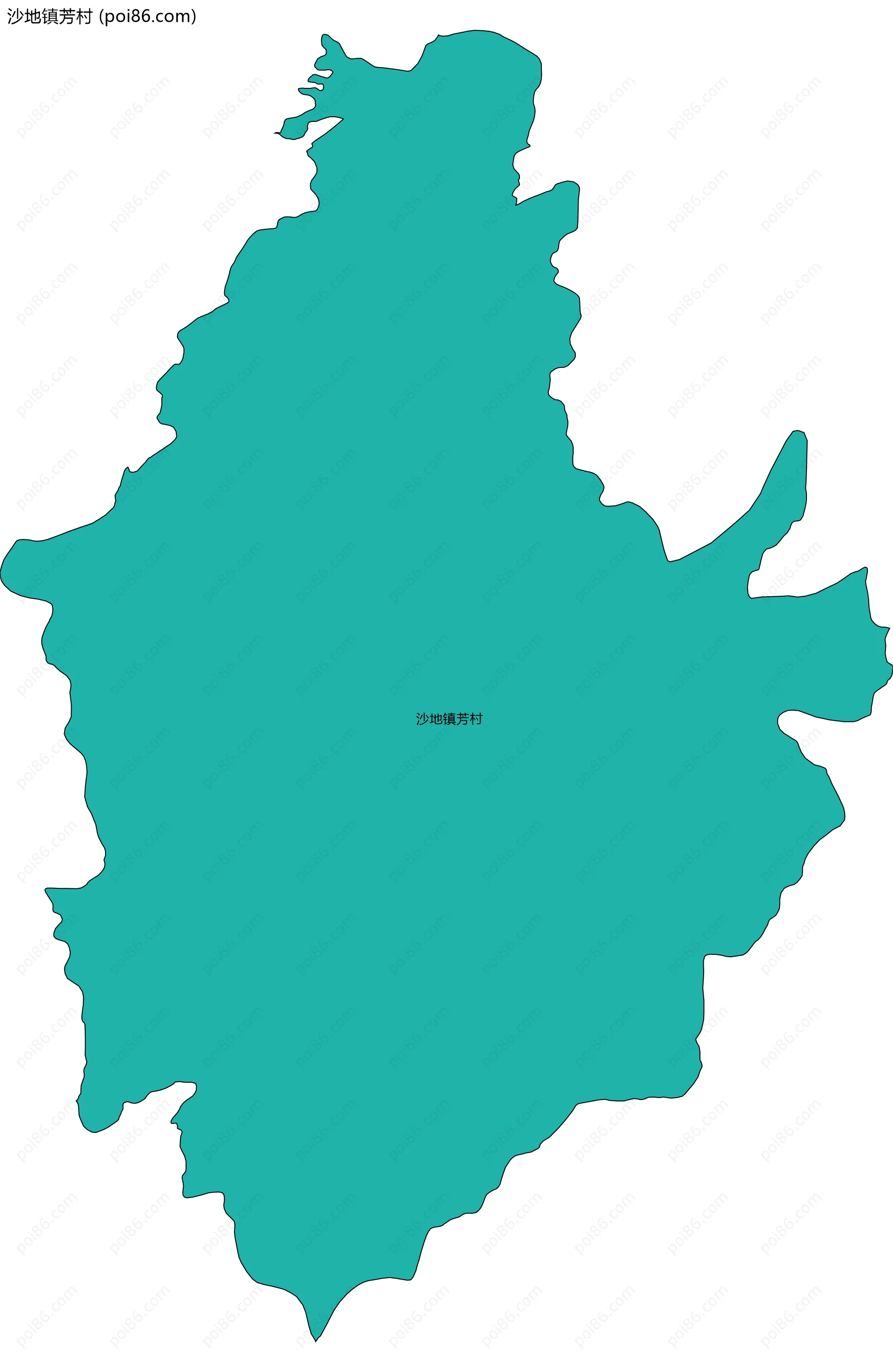 沙地镇芳村边界地图