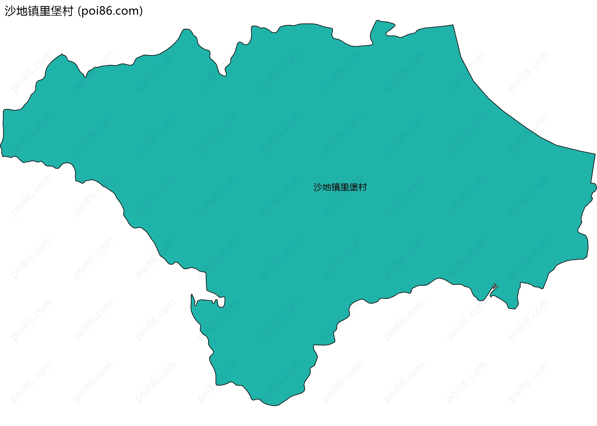 沙地镇里堡村边界地图