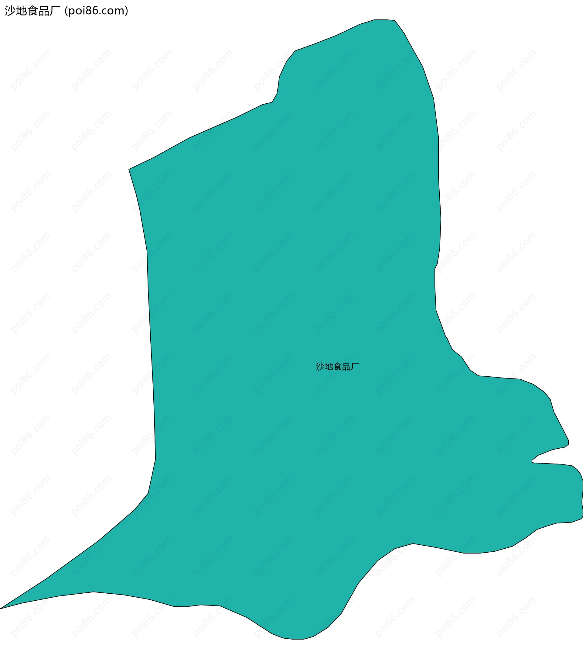 沙地食品厂边界地图