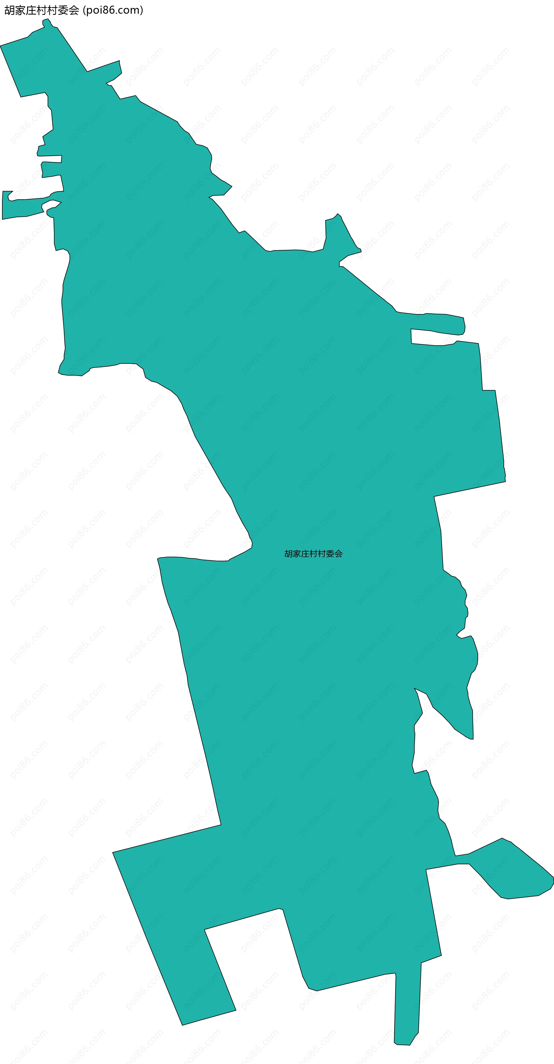 胡家庄村村委会边界地图