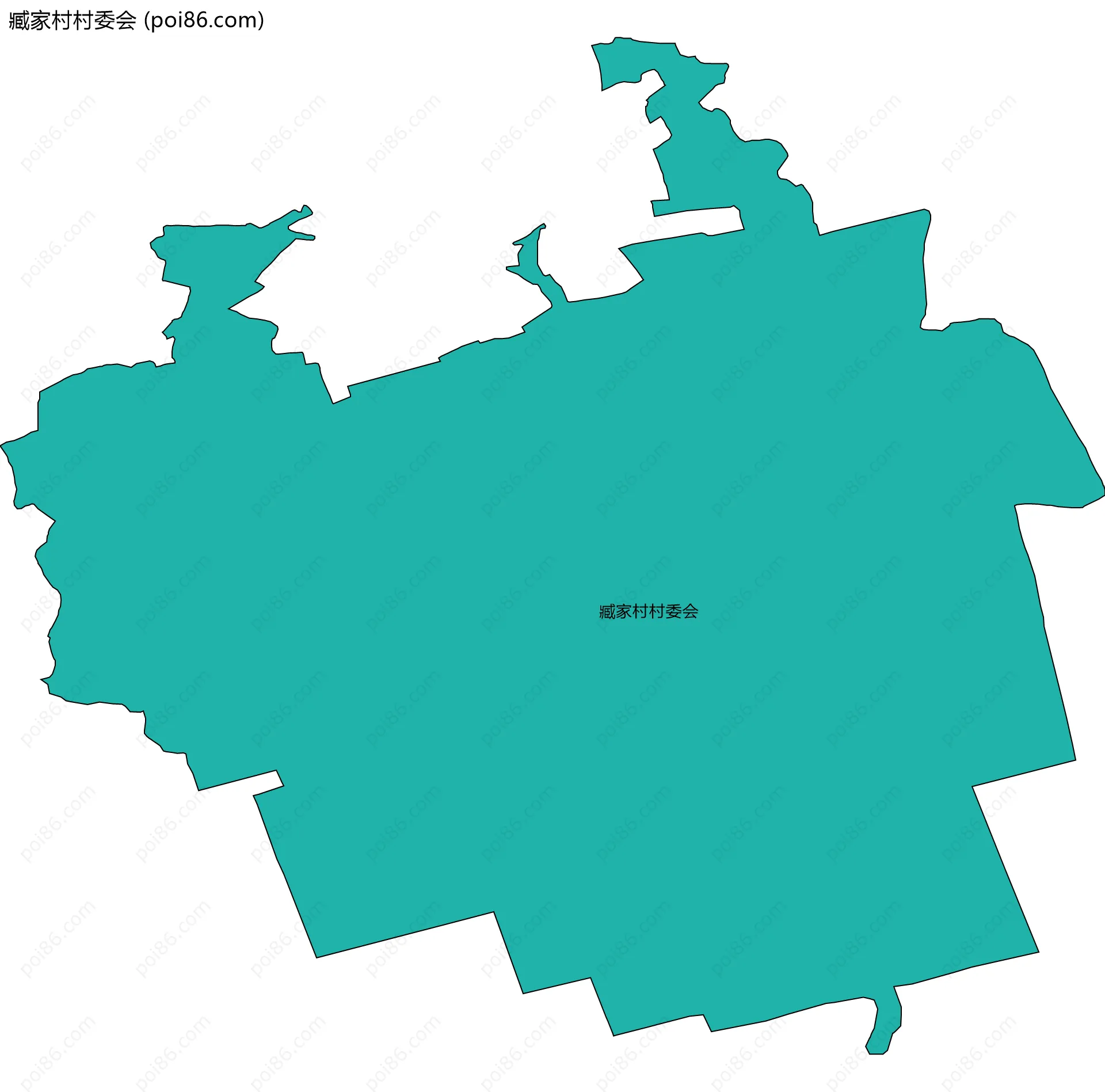 臧家村村委会边界地图