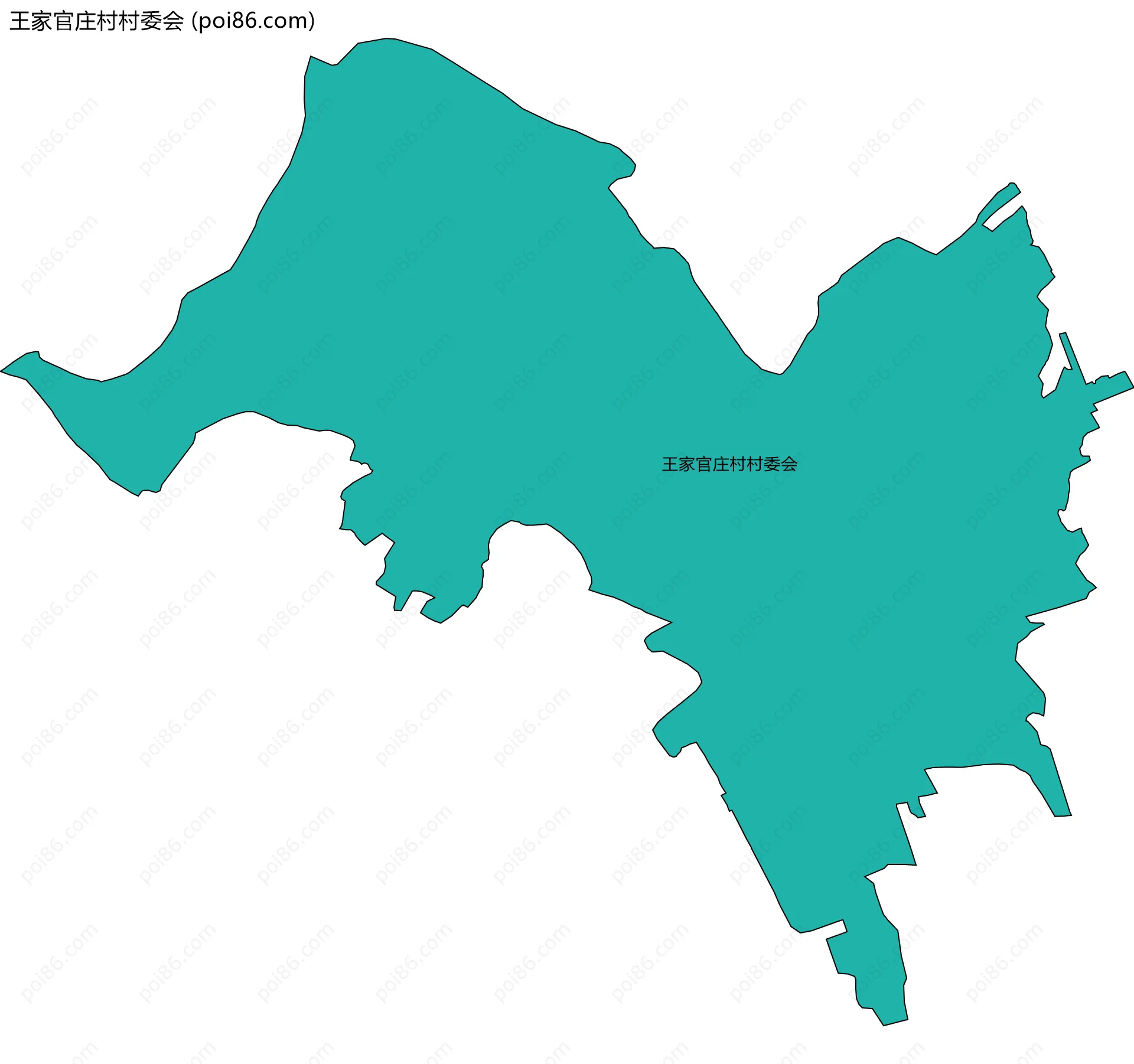 王家官庄村村委会边界地图