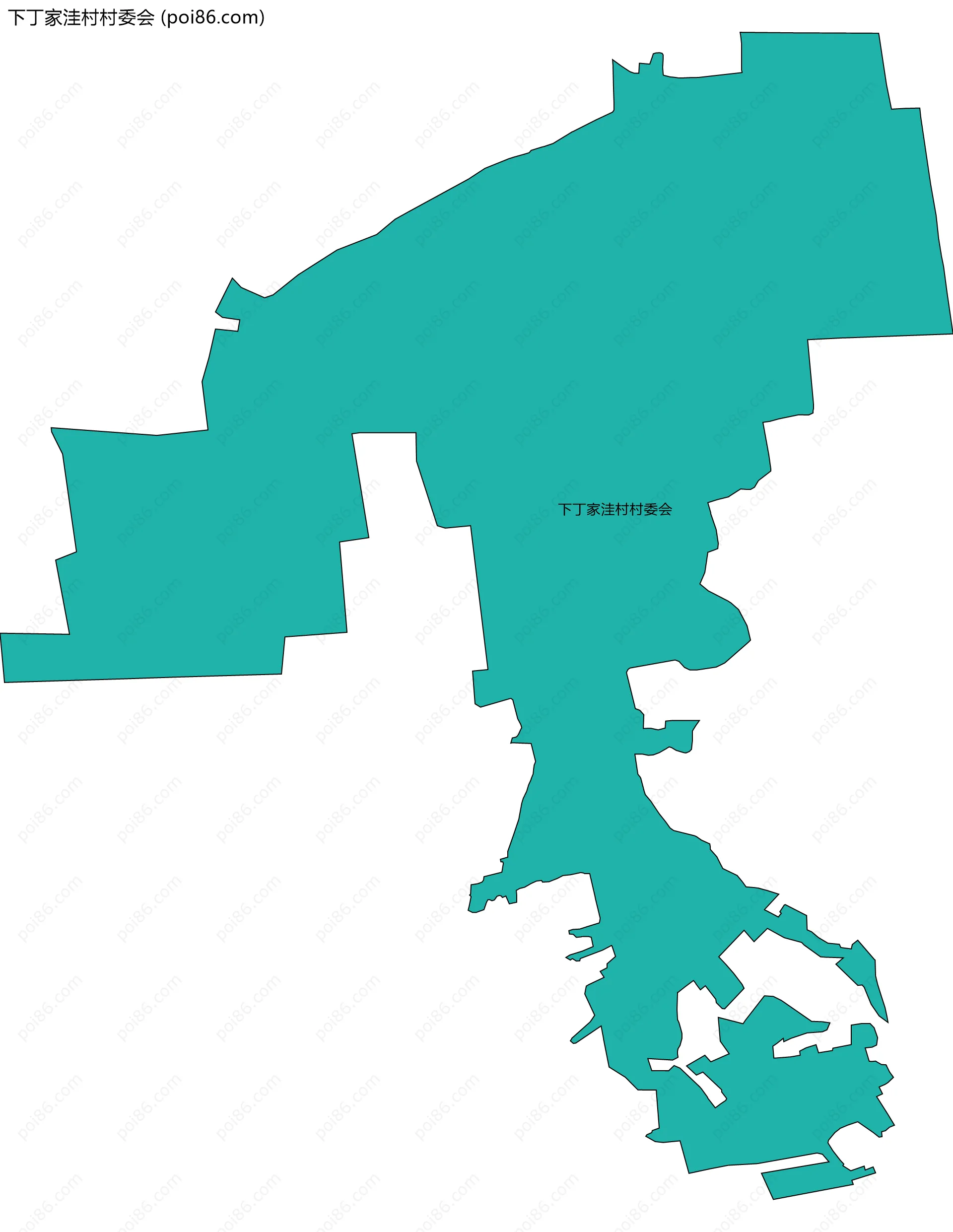 下丁家洼村村委会边界地图