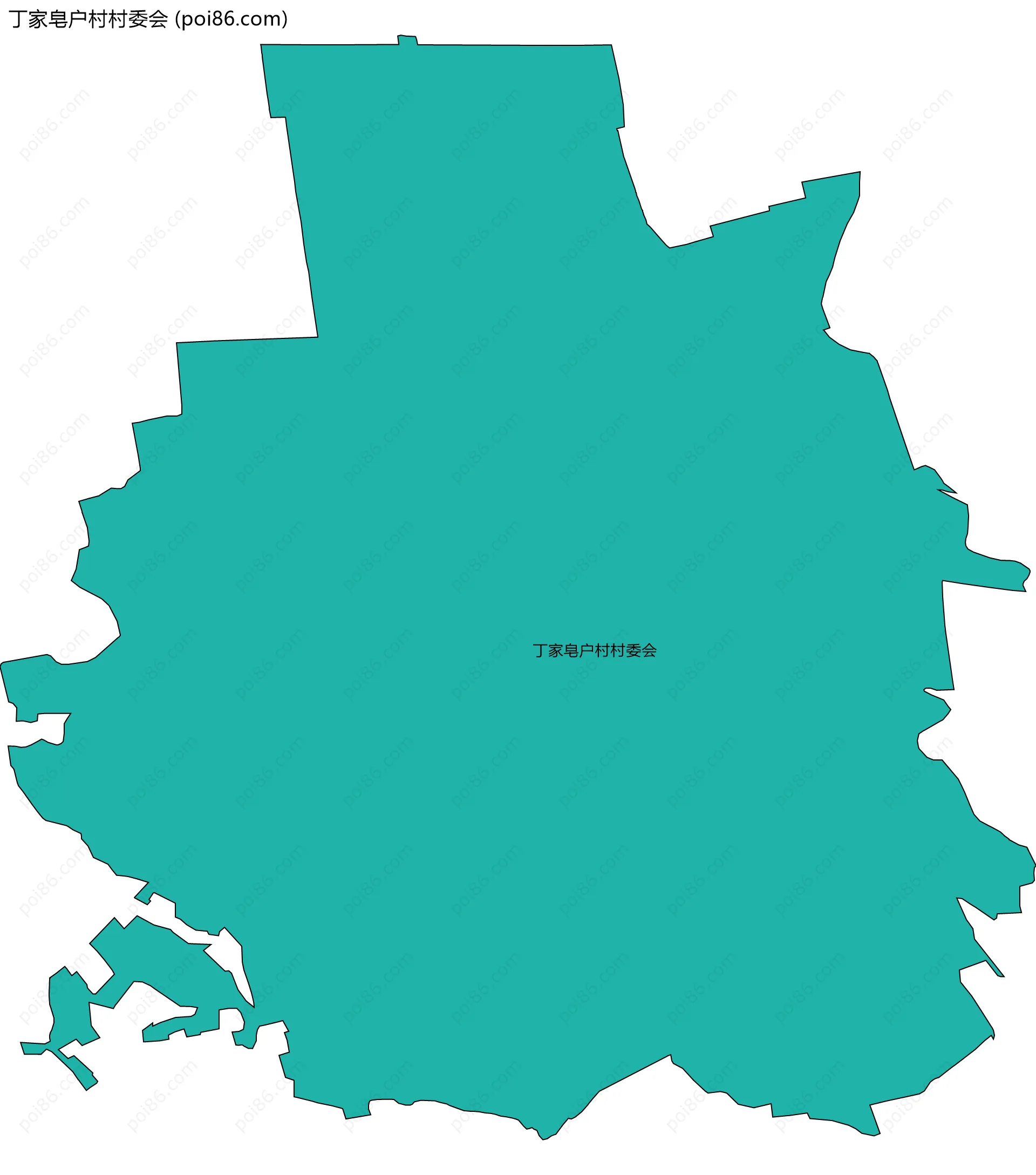 丁家皂户村村委会边界地图