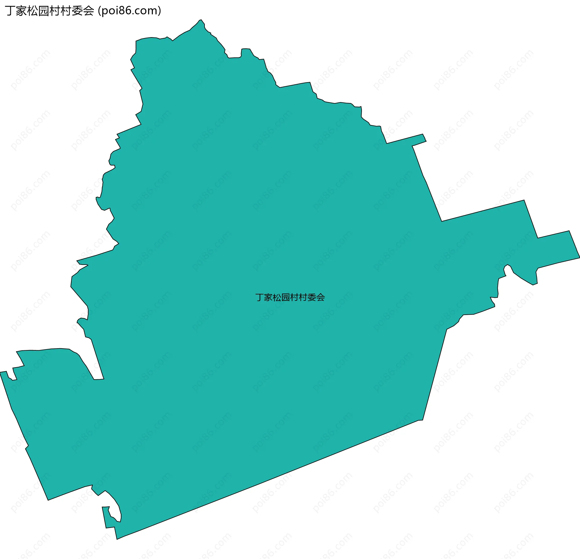 丁家松园村村委会边界地图