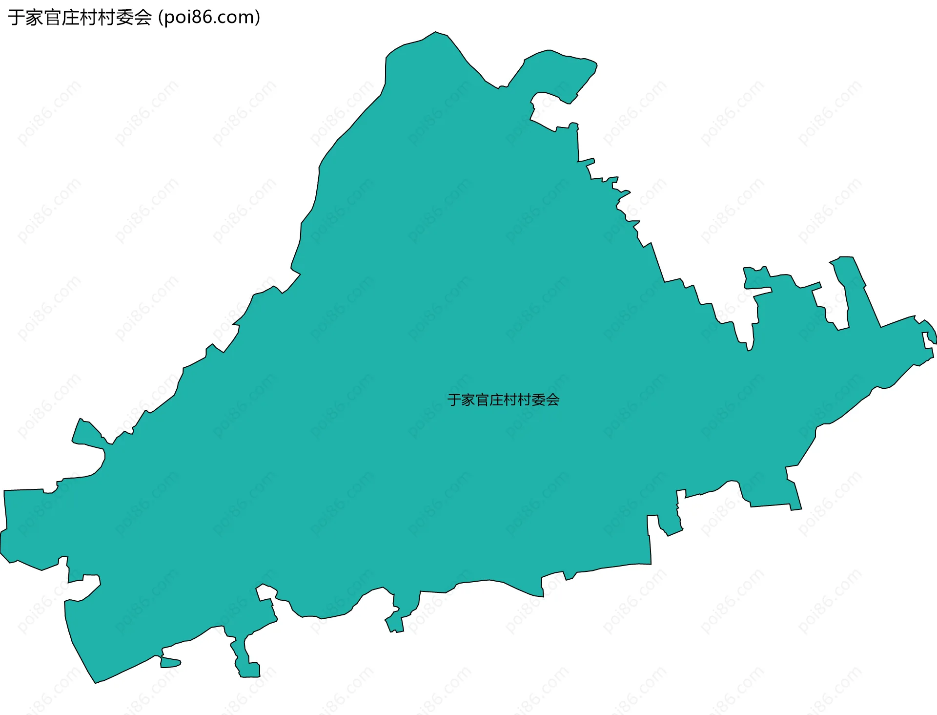 于家官庄村村委会边界地图