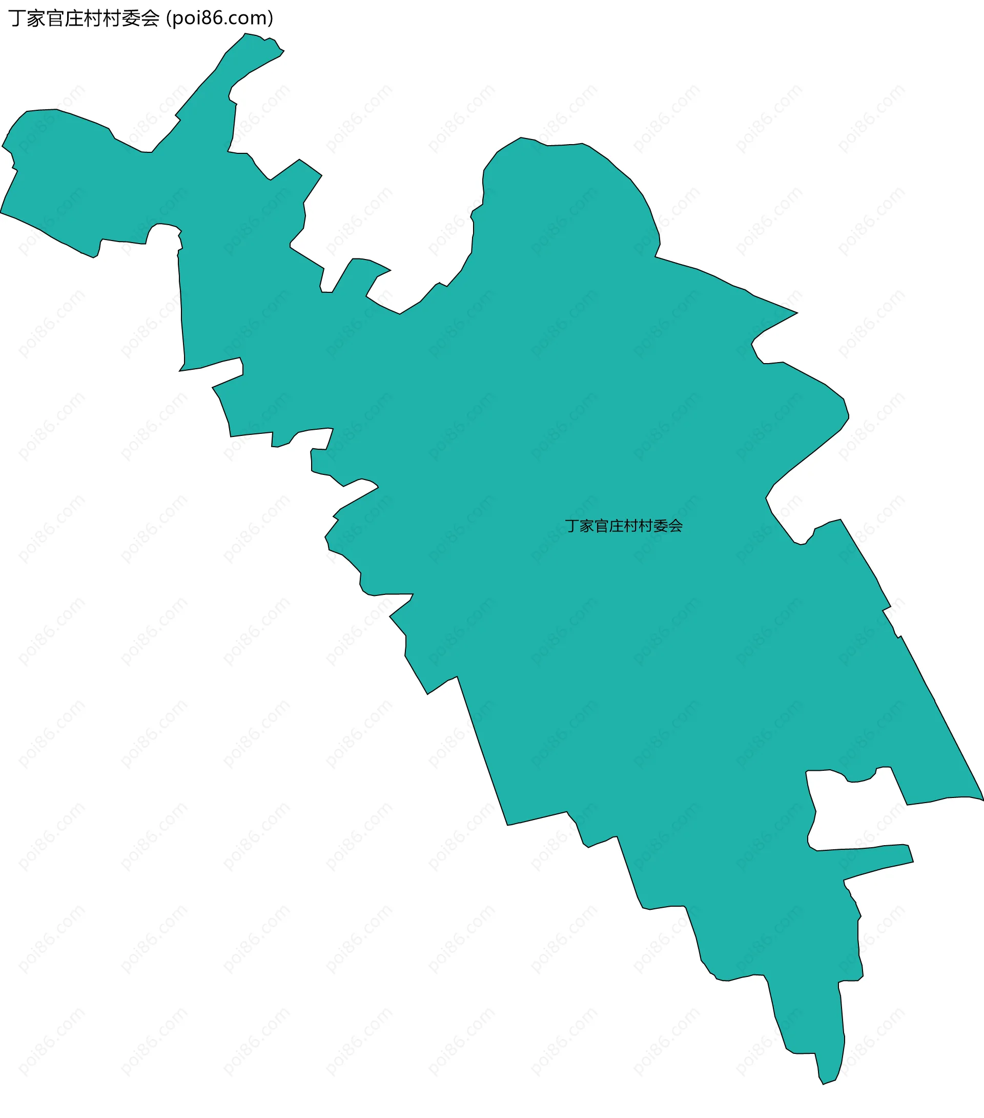 丁家官庄村村委会边界地图