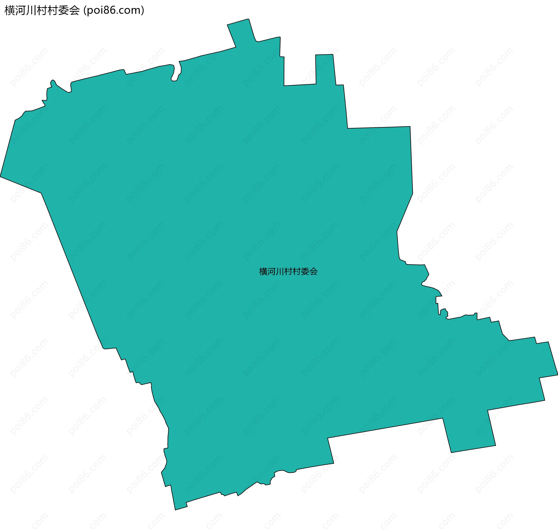 横河川村村委会边界地图