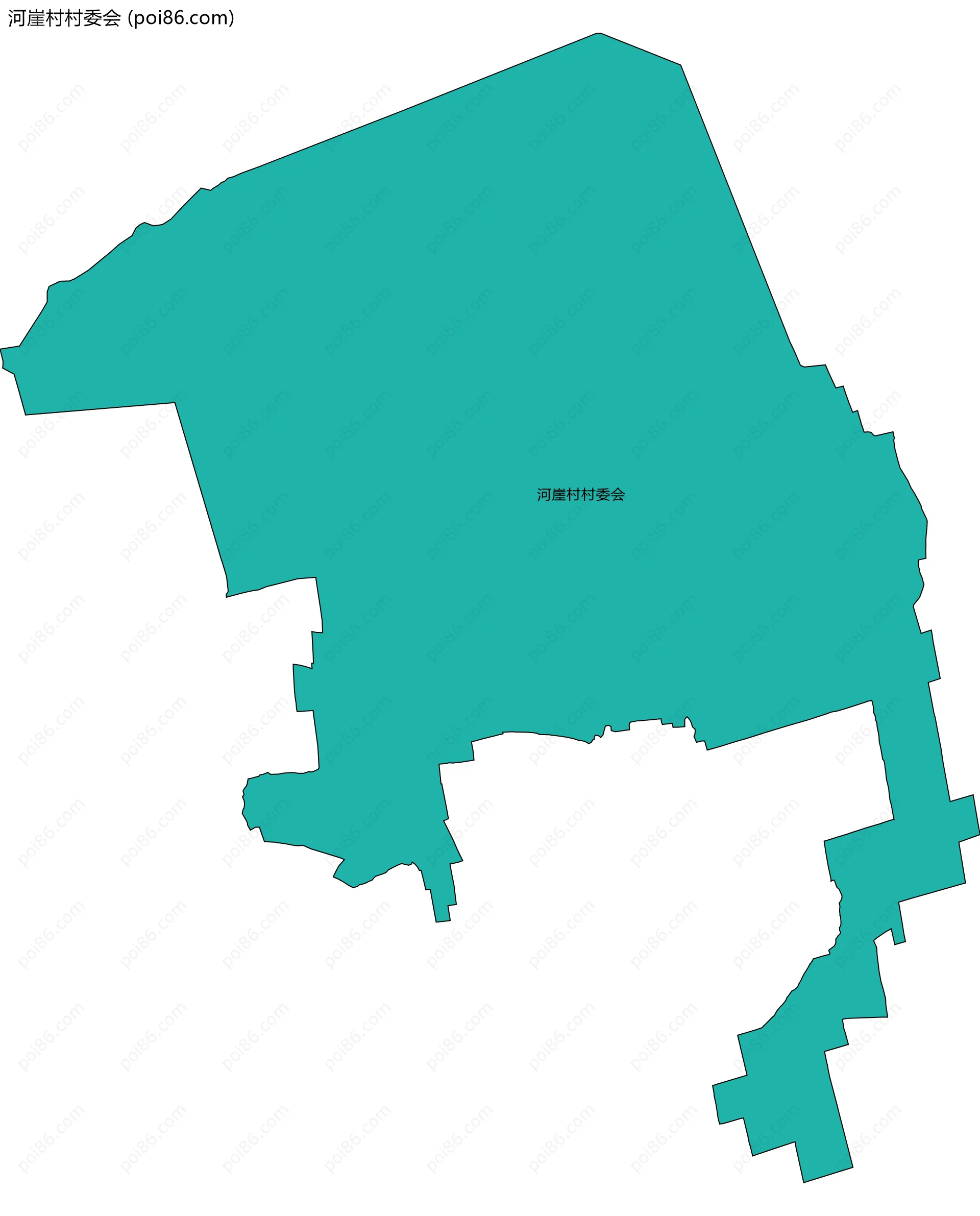 河崖村村委会边界地图