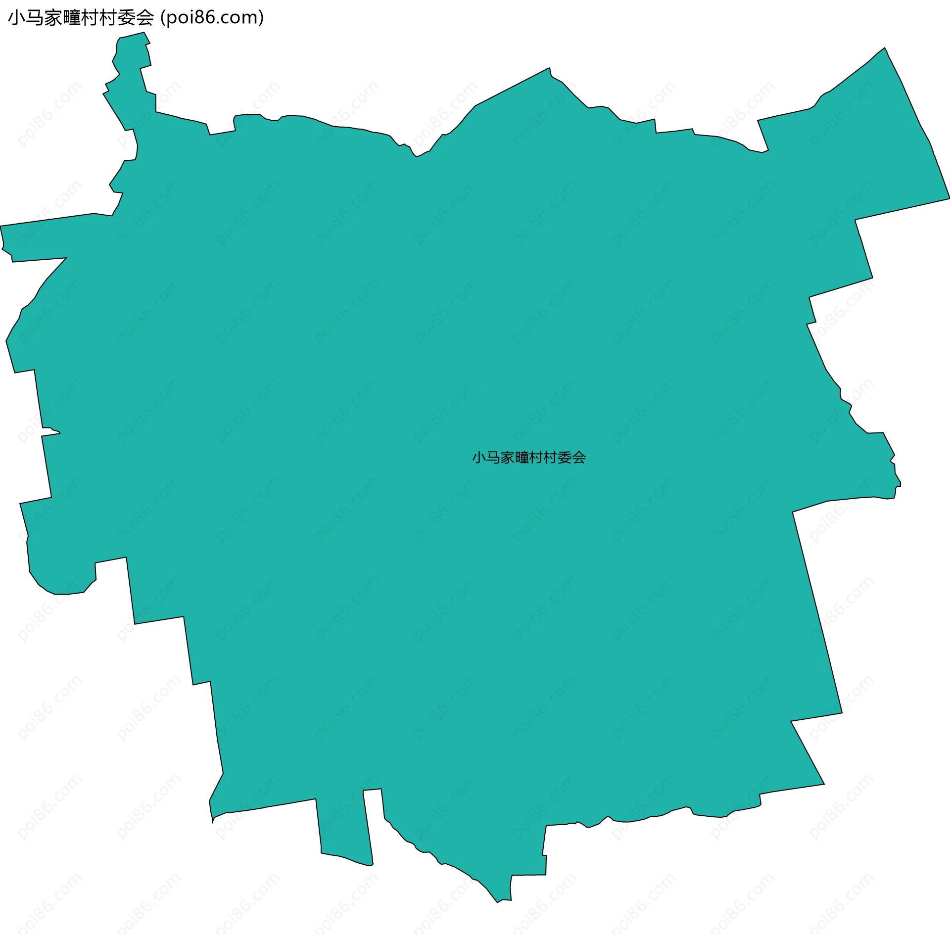 小马家疃村村委会边界地图