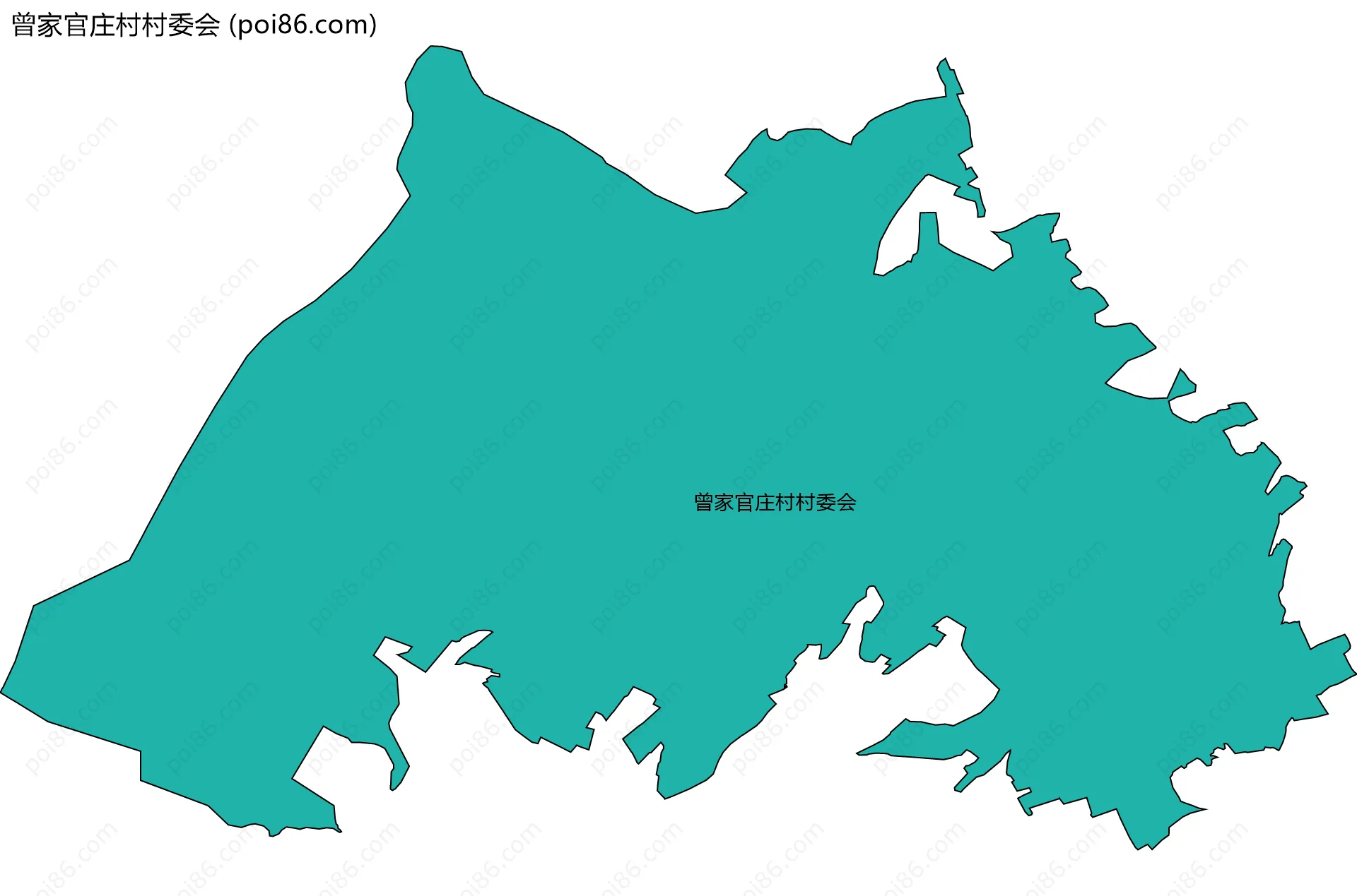 曾家官庄村村委会边界地图