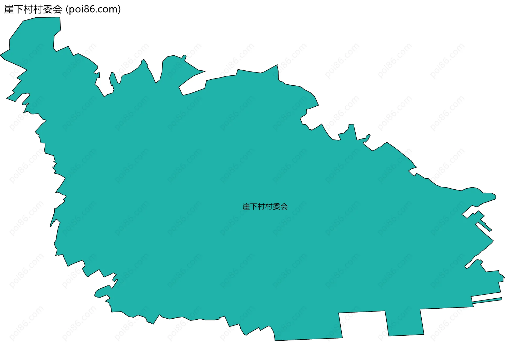 崖下村村委会边界地图