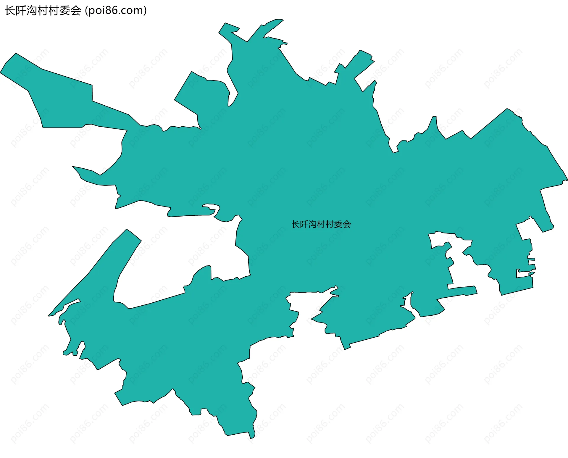 长阡沟村村委会边界地图