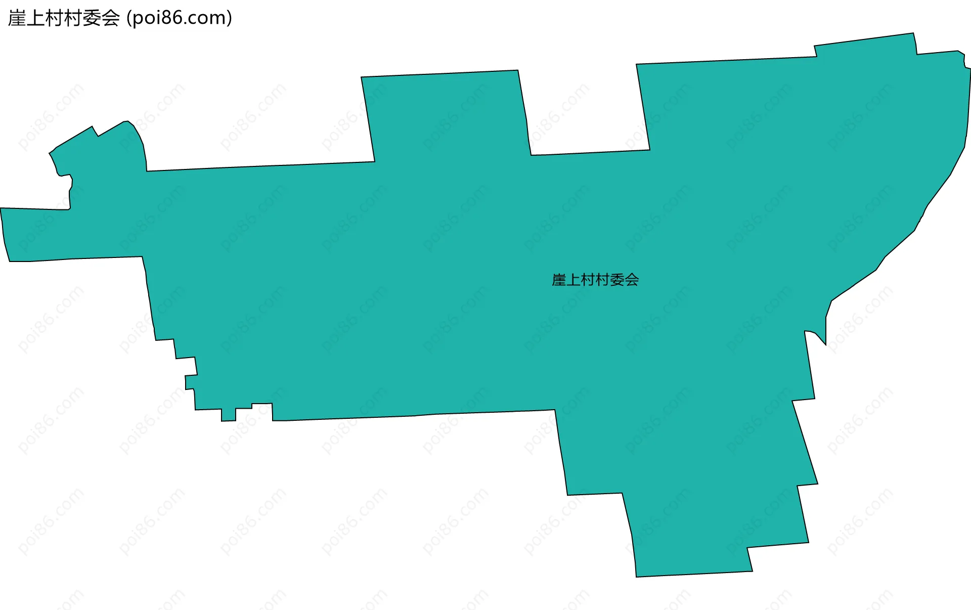 崖上村村委会边界地图