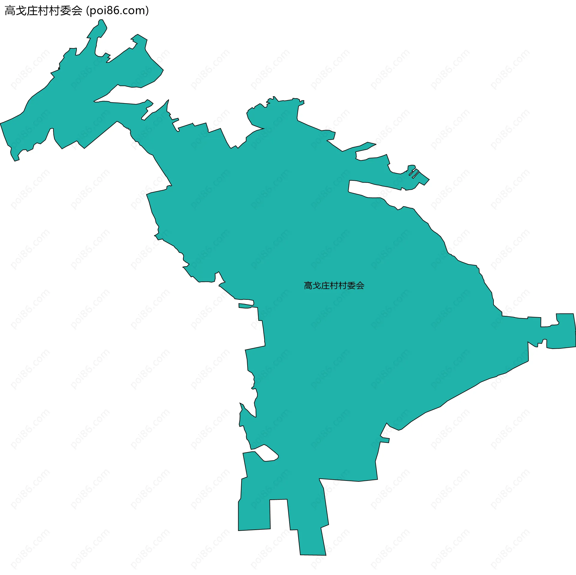 高戈庄村村委会边界地图