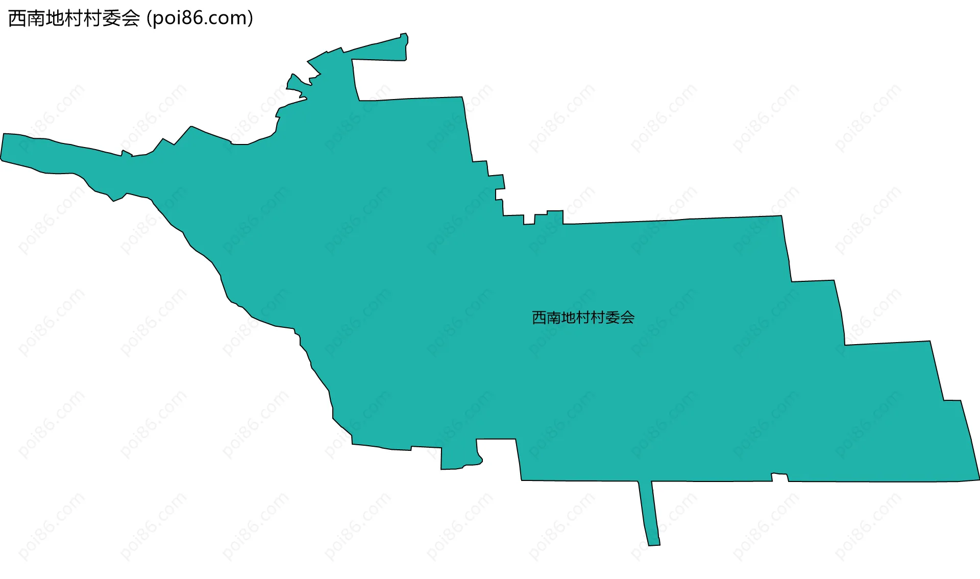 西南地村村委会边界地图