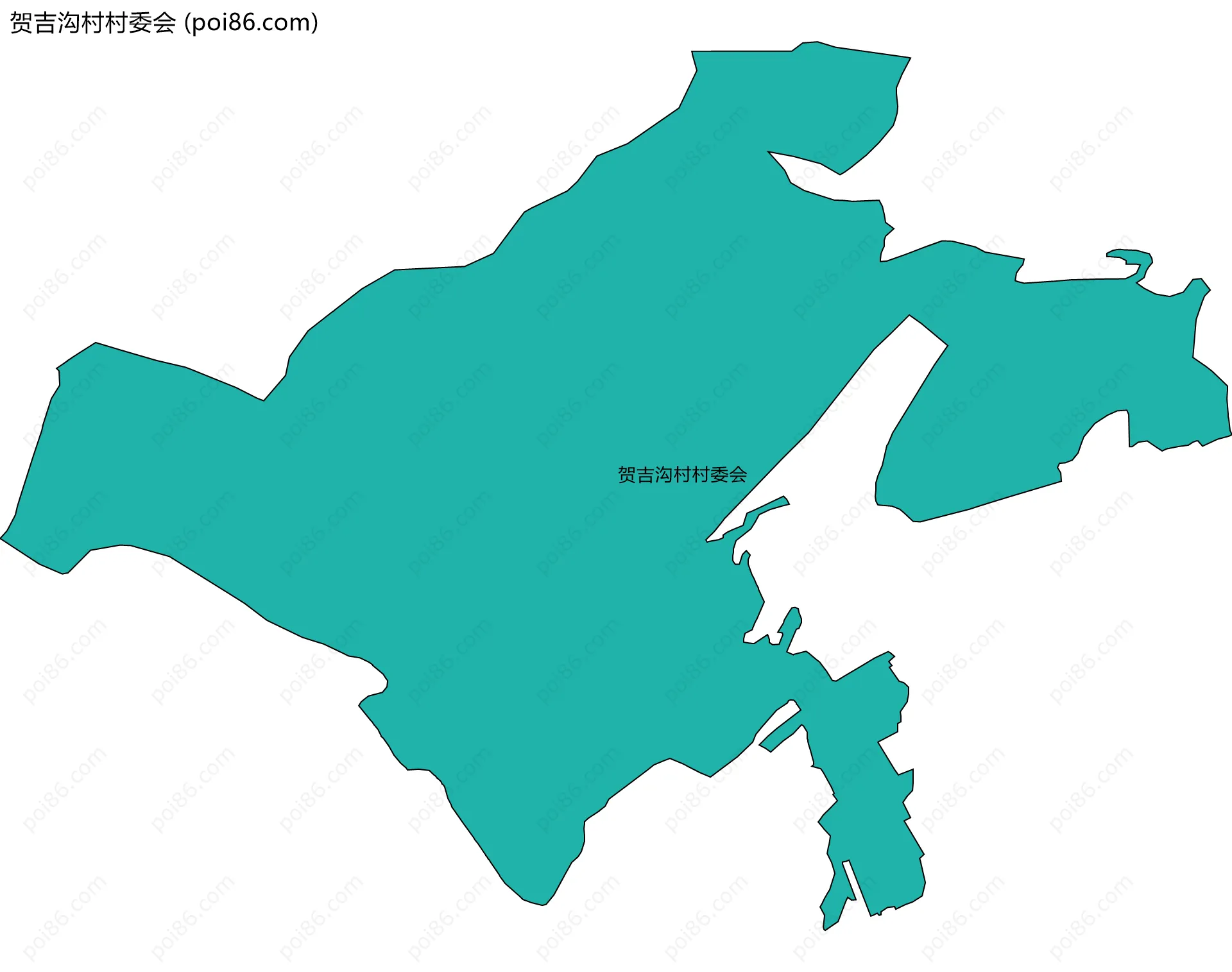 贺吉沟村村委会边界地图