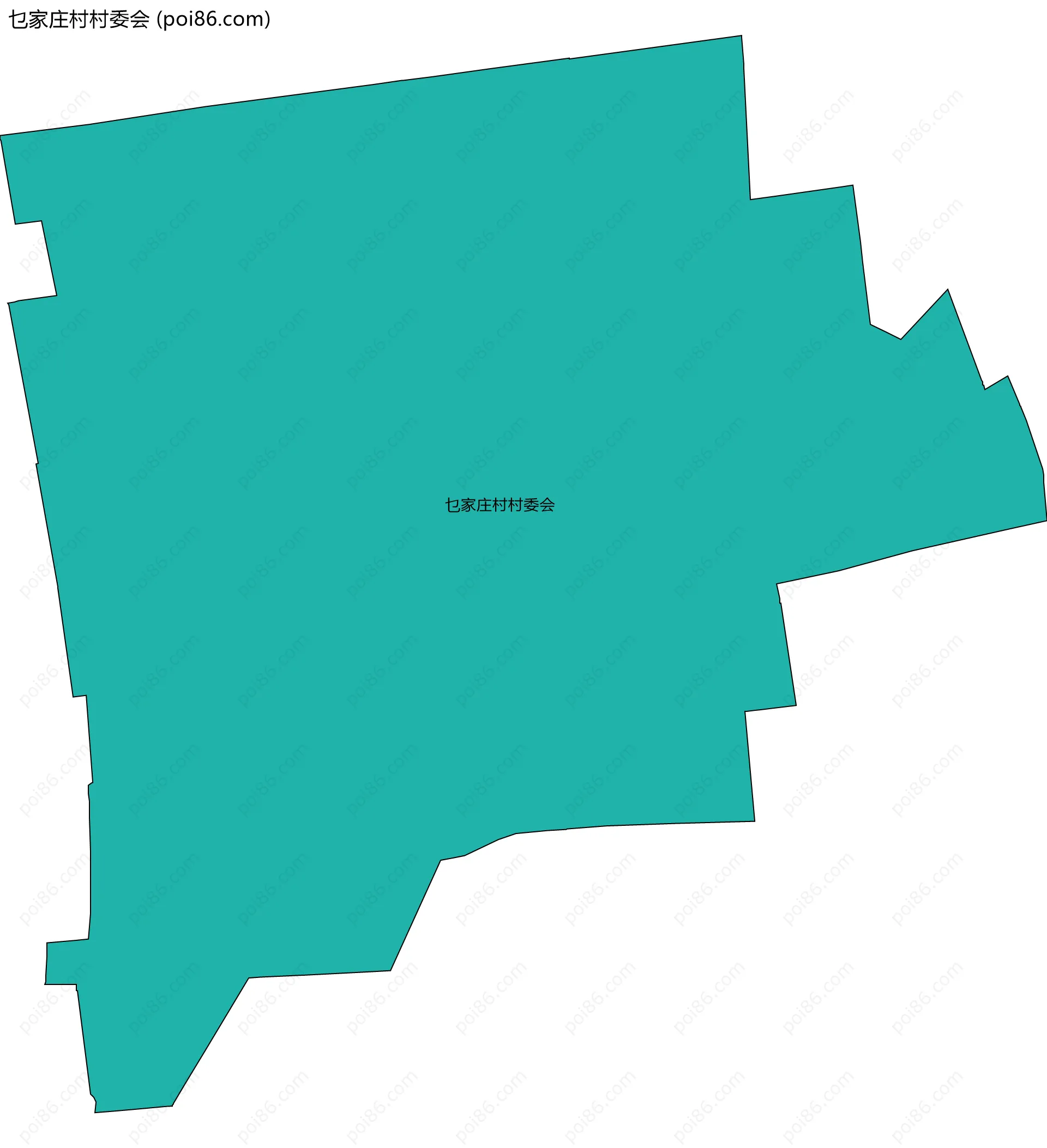 乜家庄村村委会边界地图