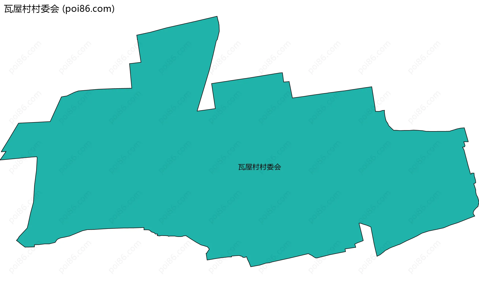 瓦屋村村委会边界地图