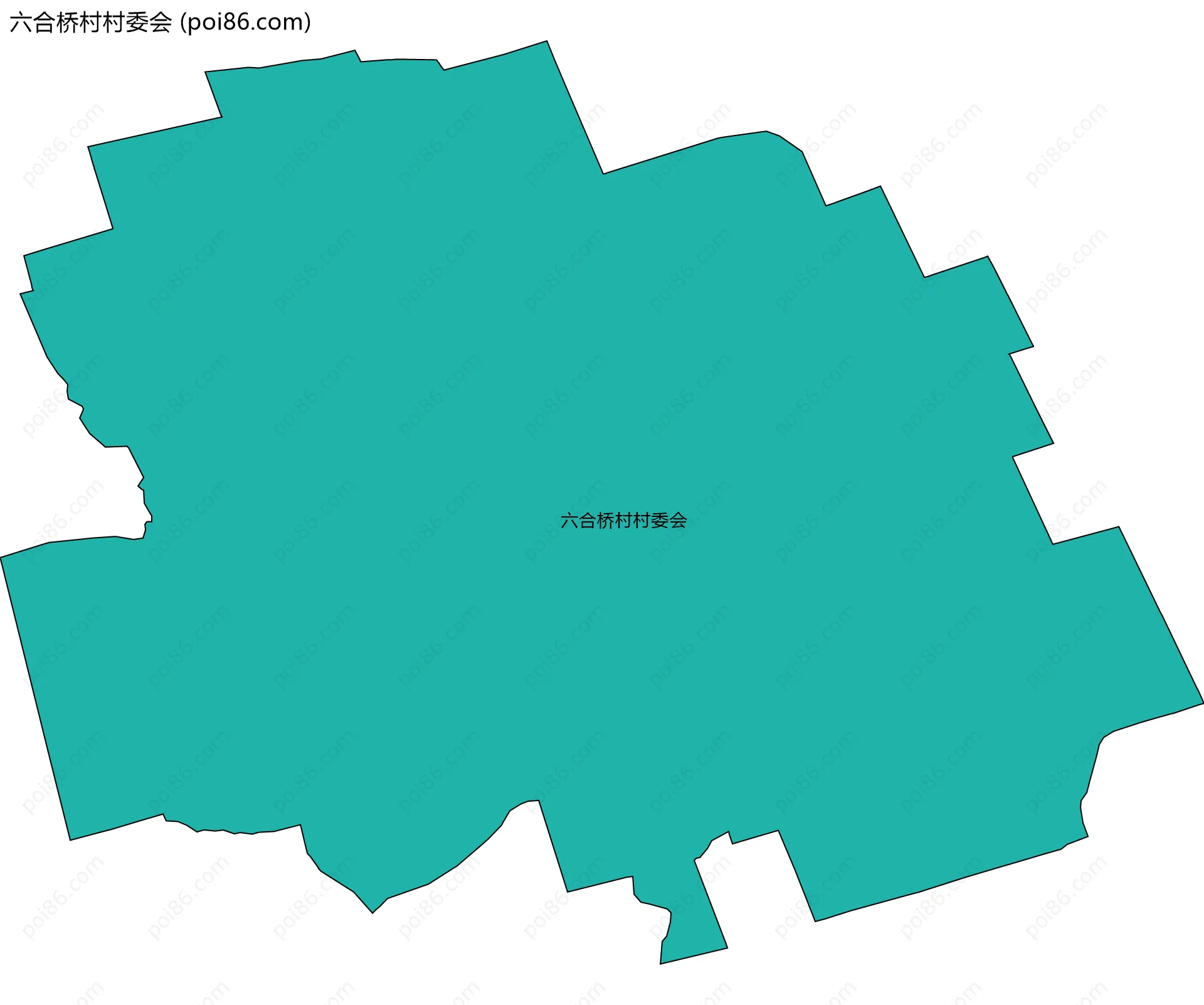 六合桥村村委会边界地图