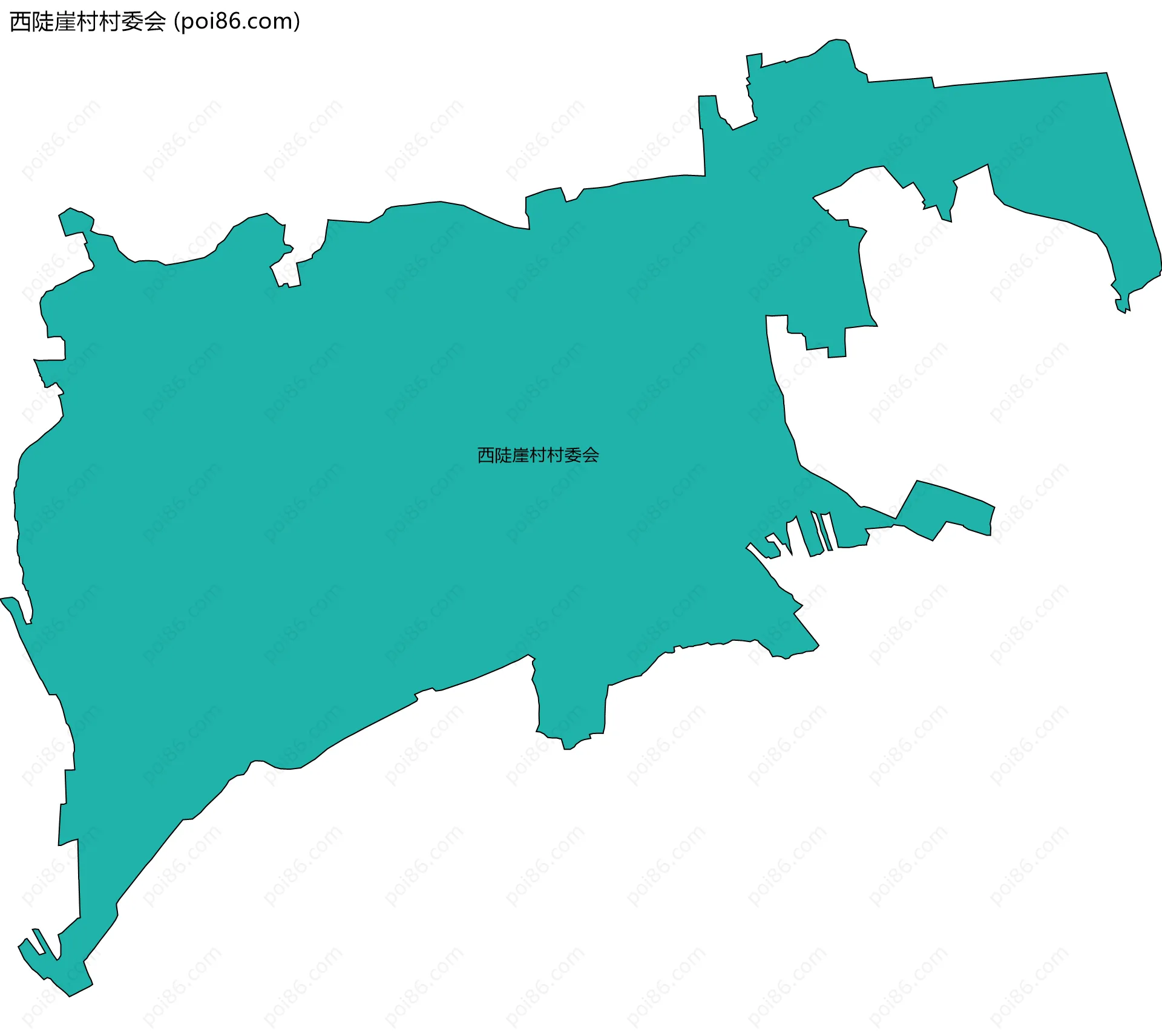 西陡崖村村委会边界地图