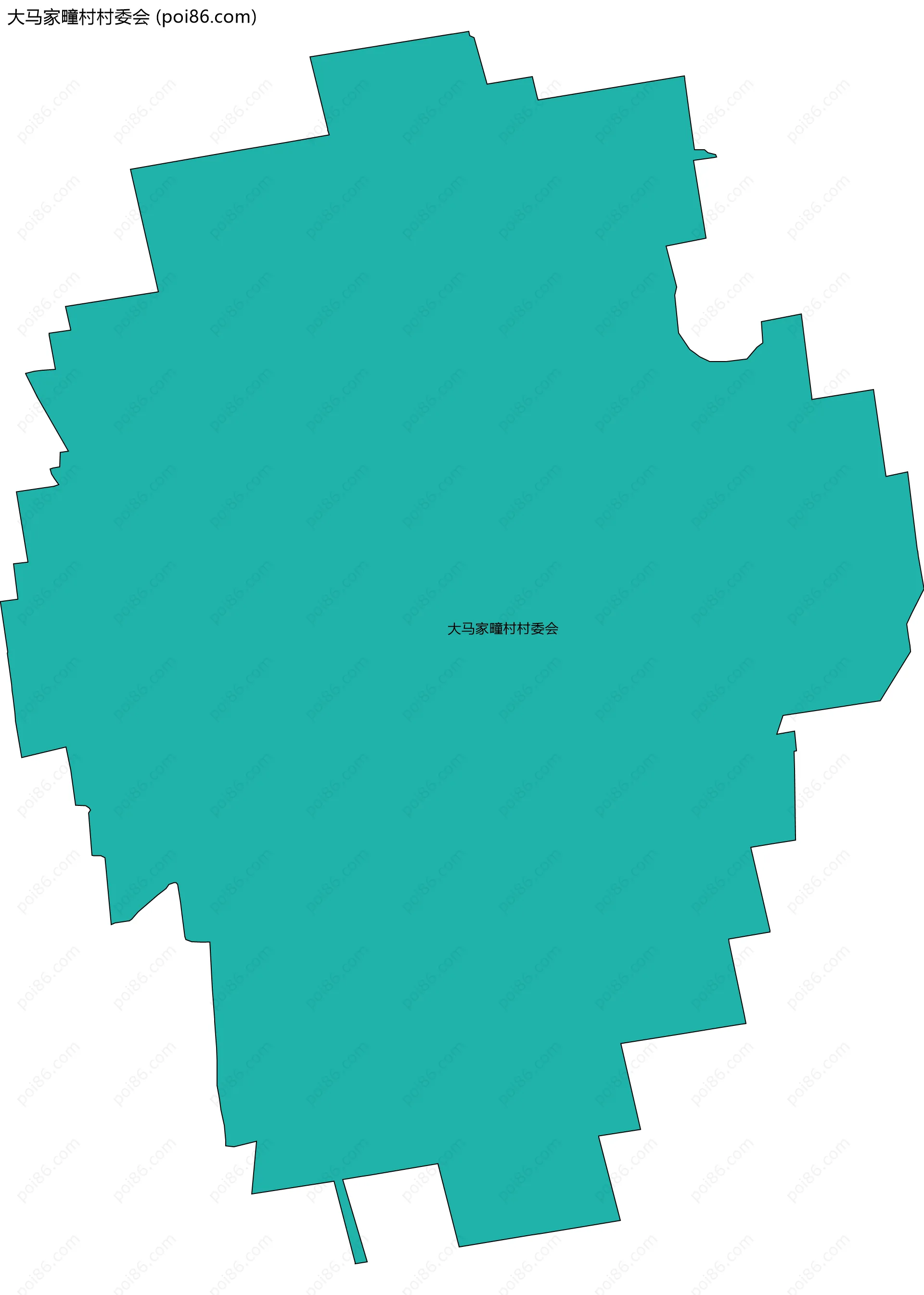 大马家疃村村委会边界地图