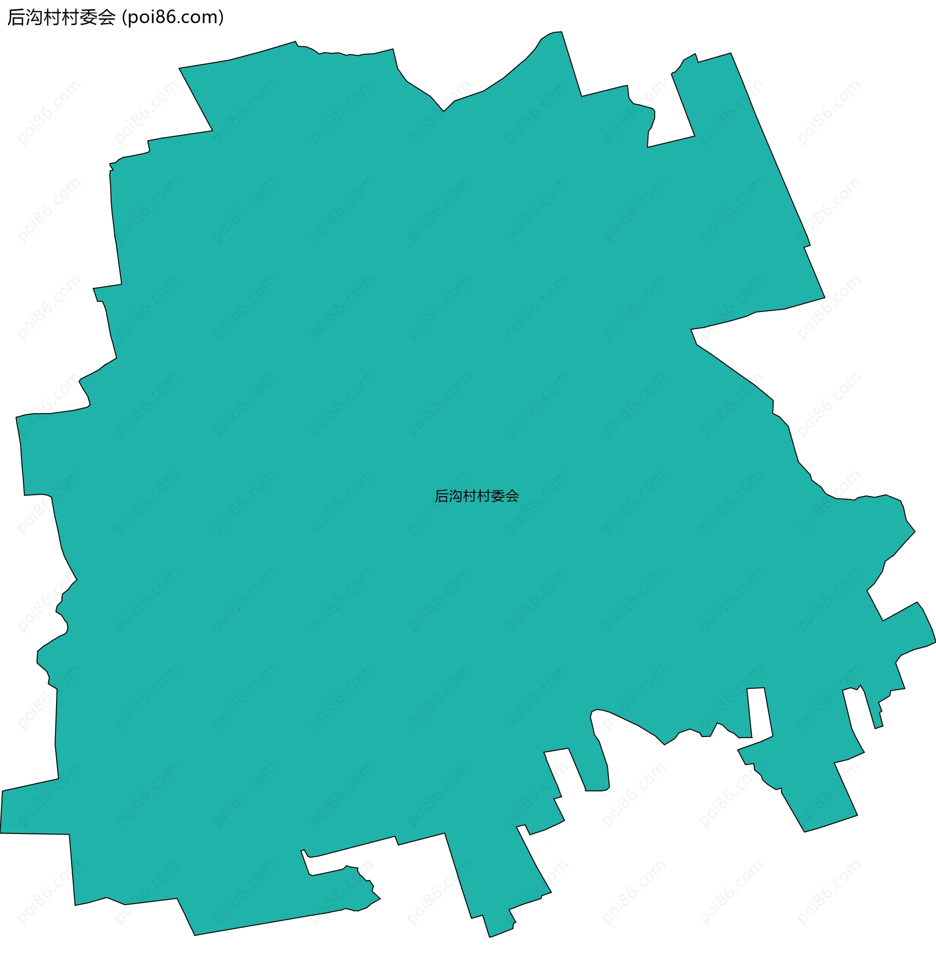 后沟村村委会边界地图