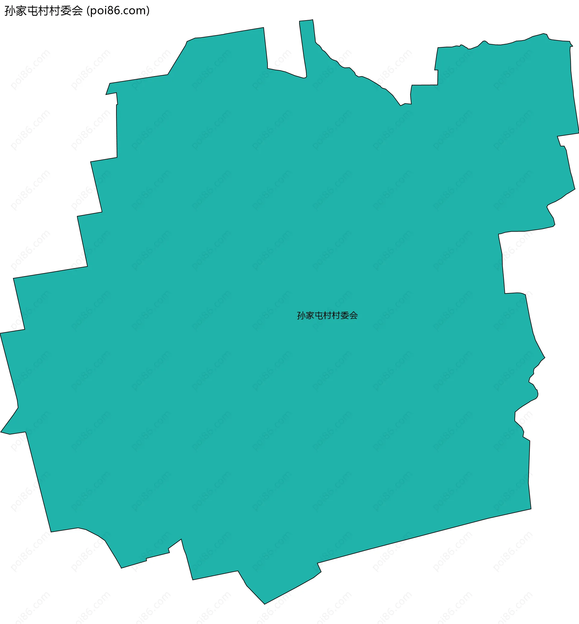 孙家屯村村委会边界地图