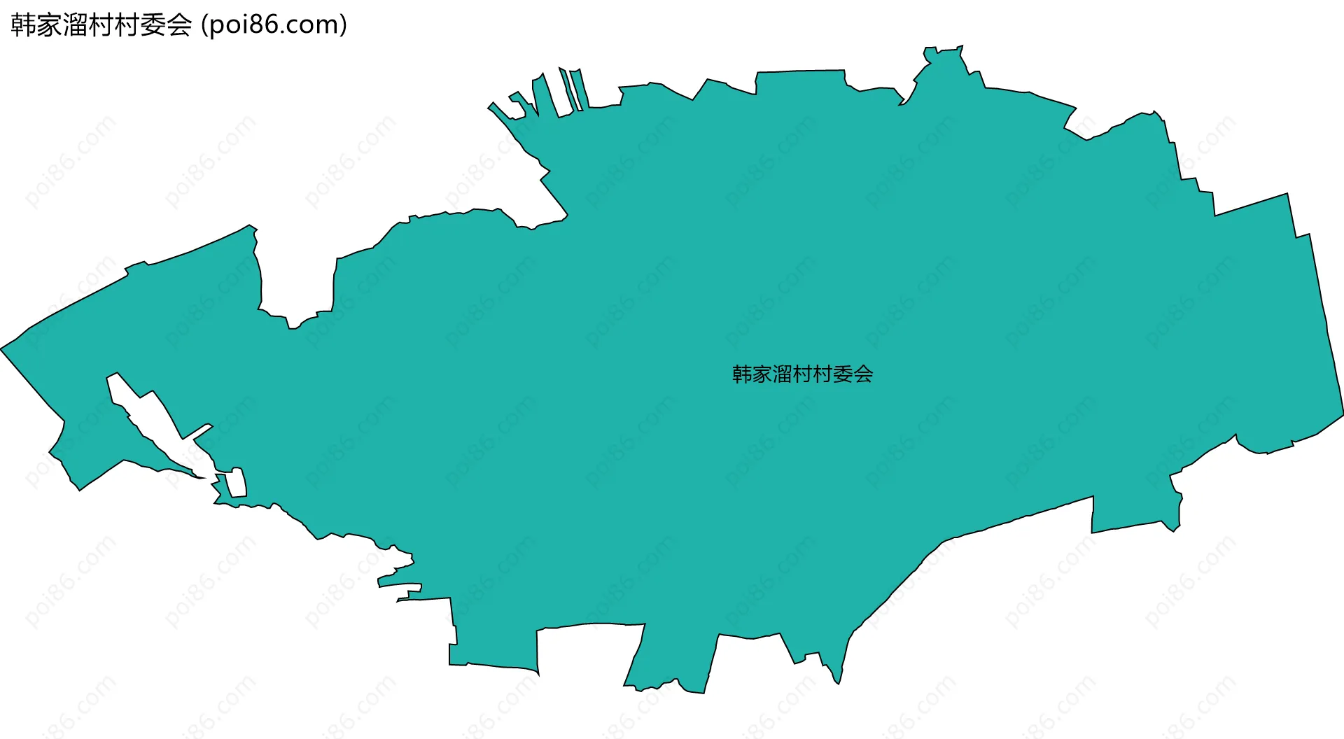韩家溜村村委会边界地图