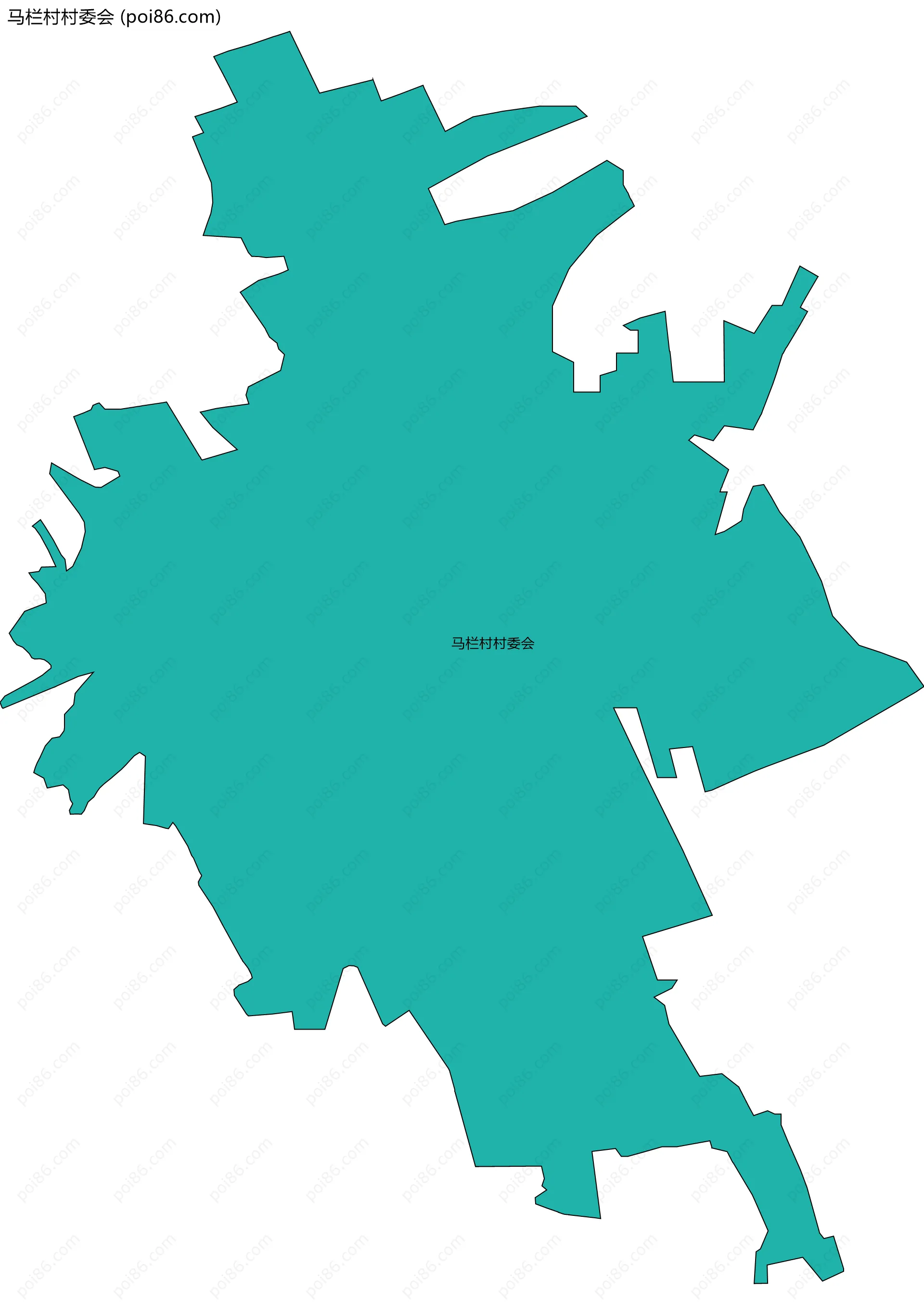 马栏村村委会边界地图