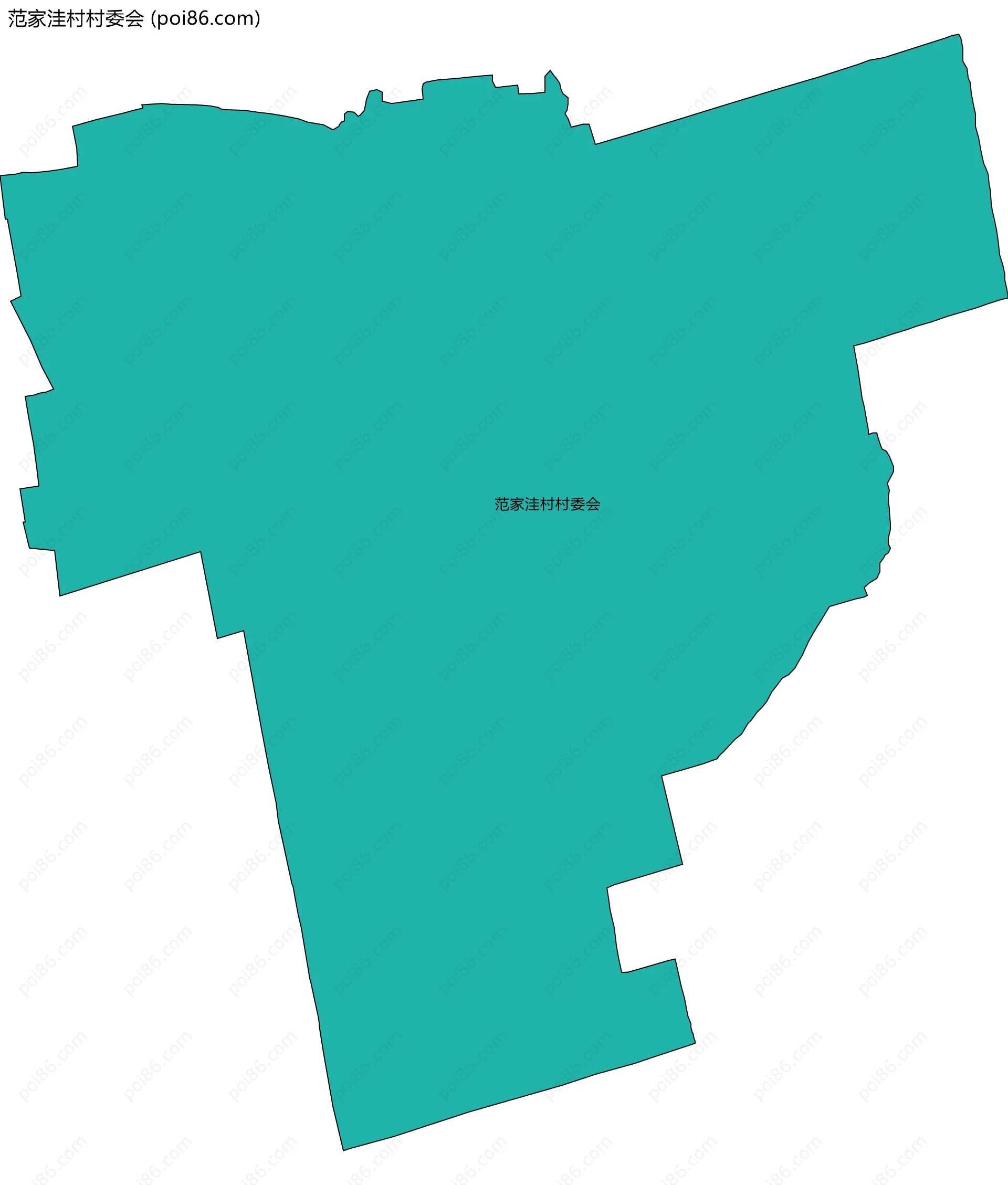 范家洼村村委会边界地图