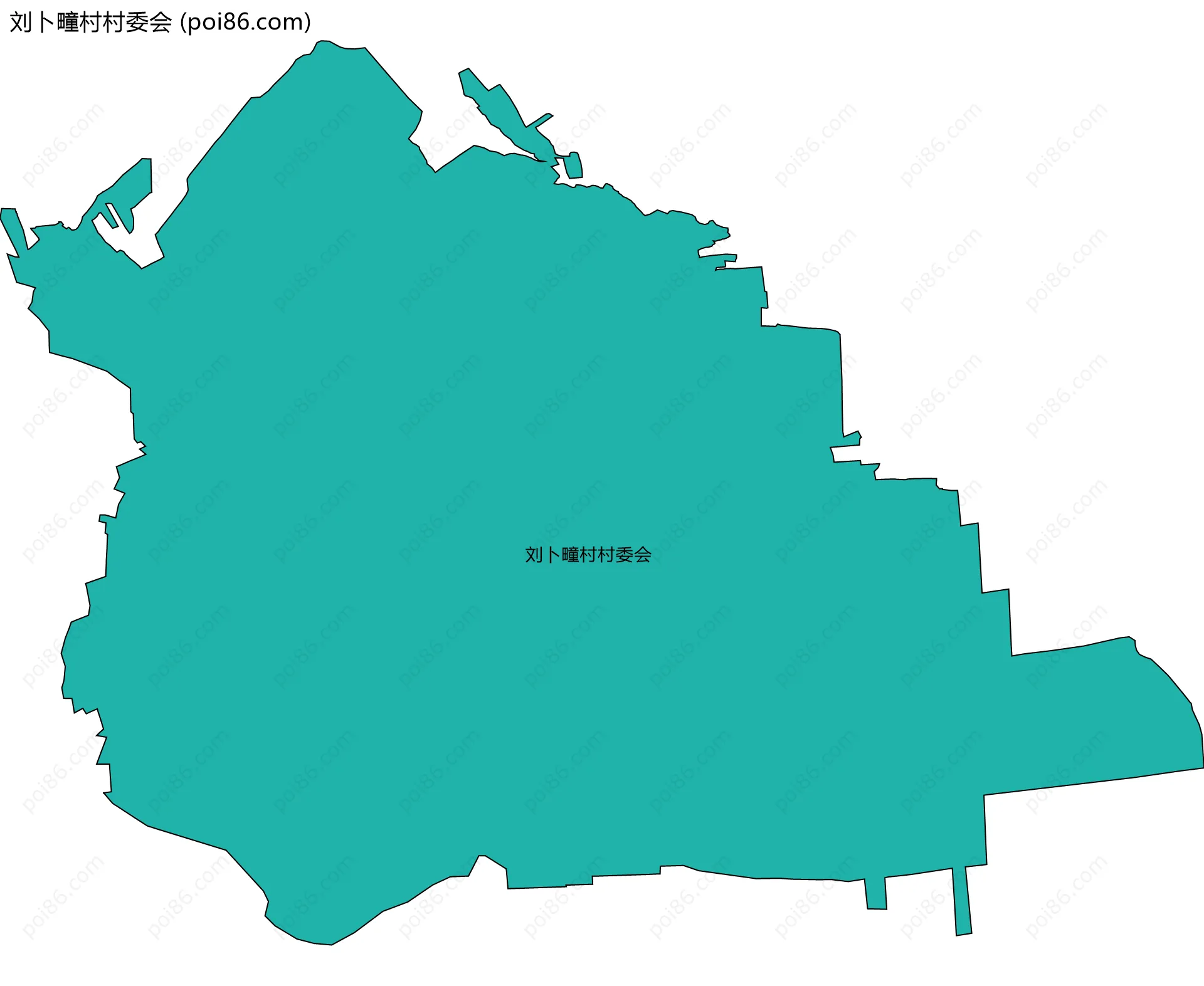 刘卜疃村村委会边界地图