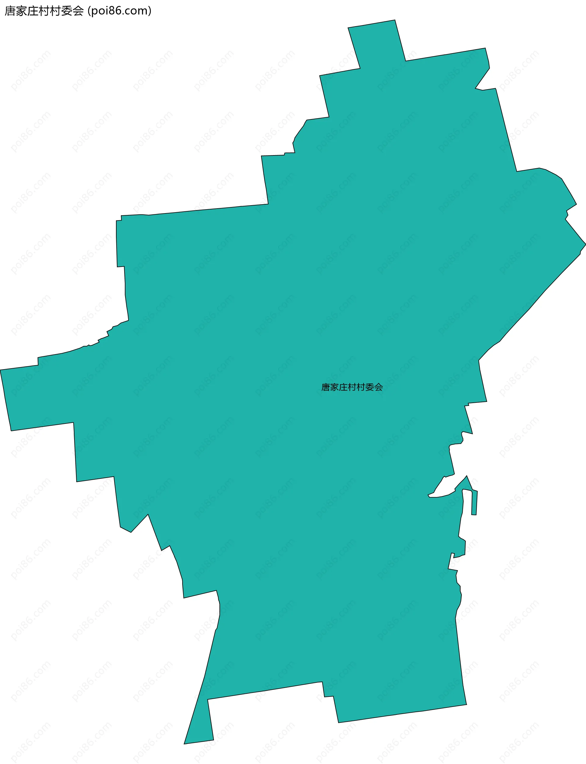 唐家庄村村委会边界地图