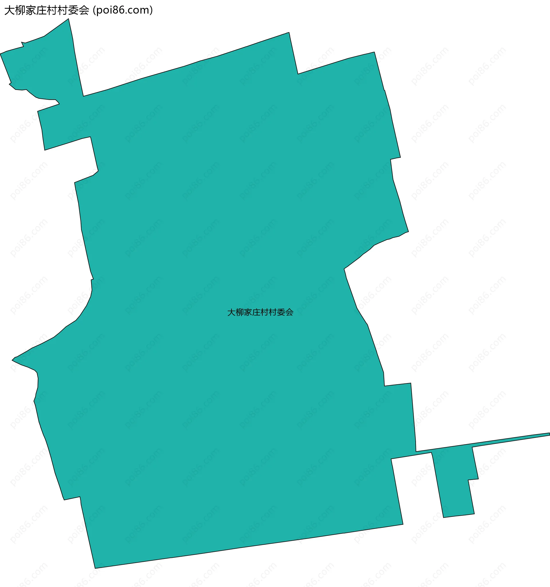 大柳家庄村村委会边界地图