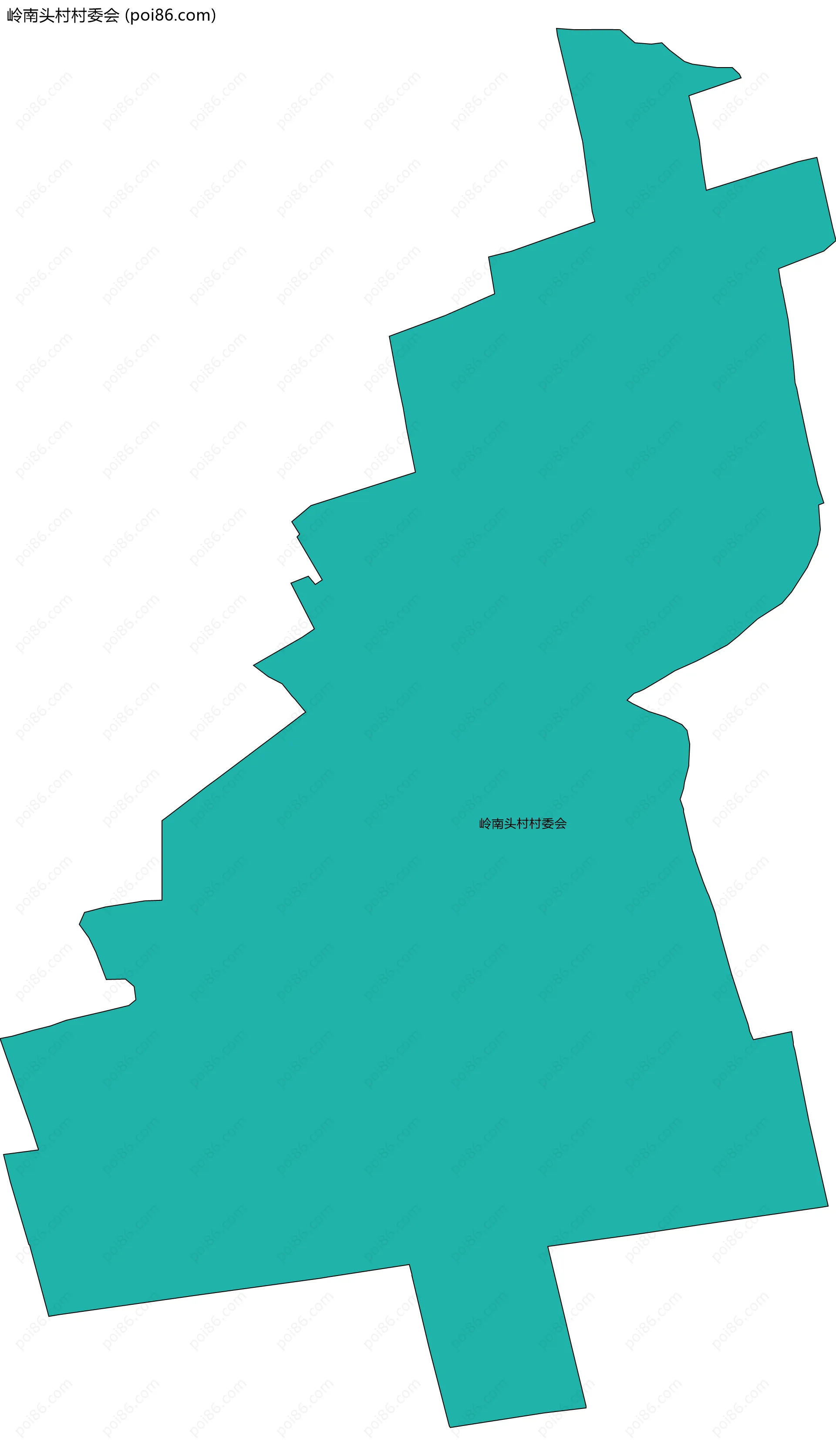 岭南头村村委会边界地图