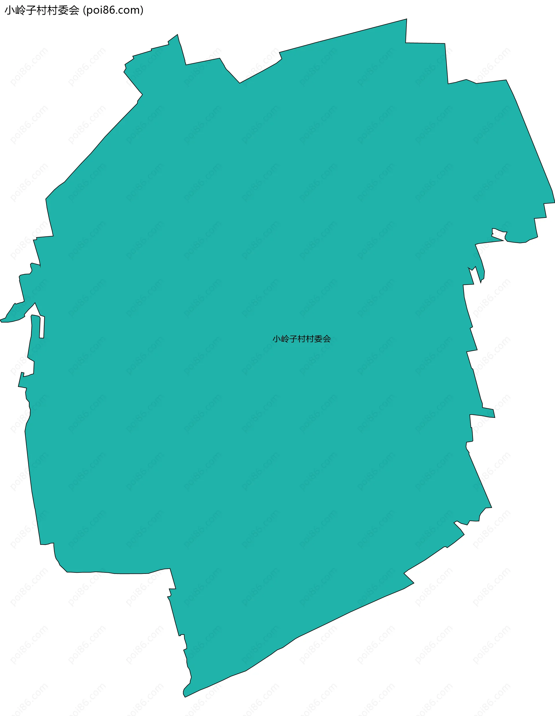 小岭子村村委会边界地图
