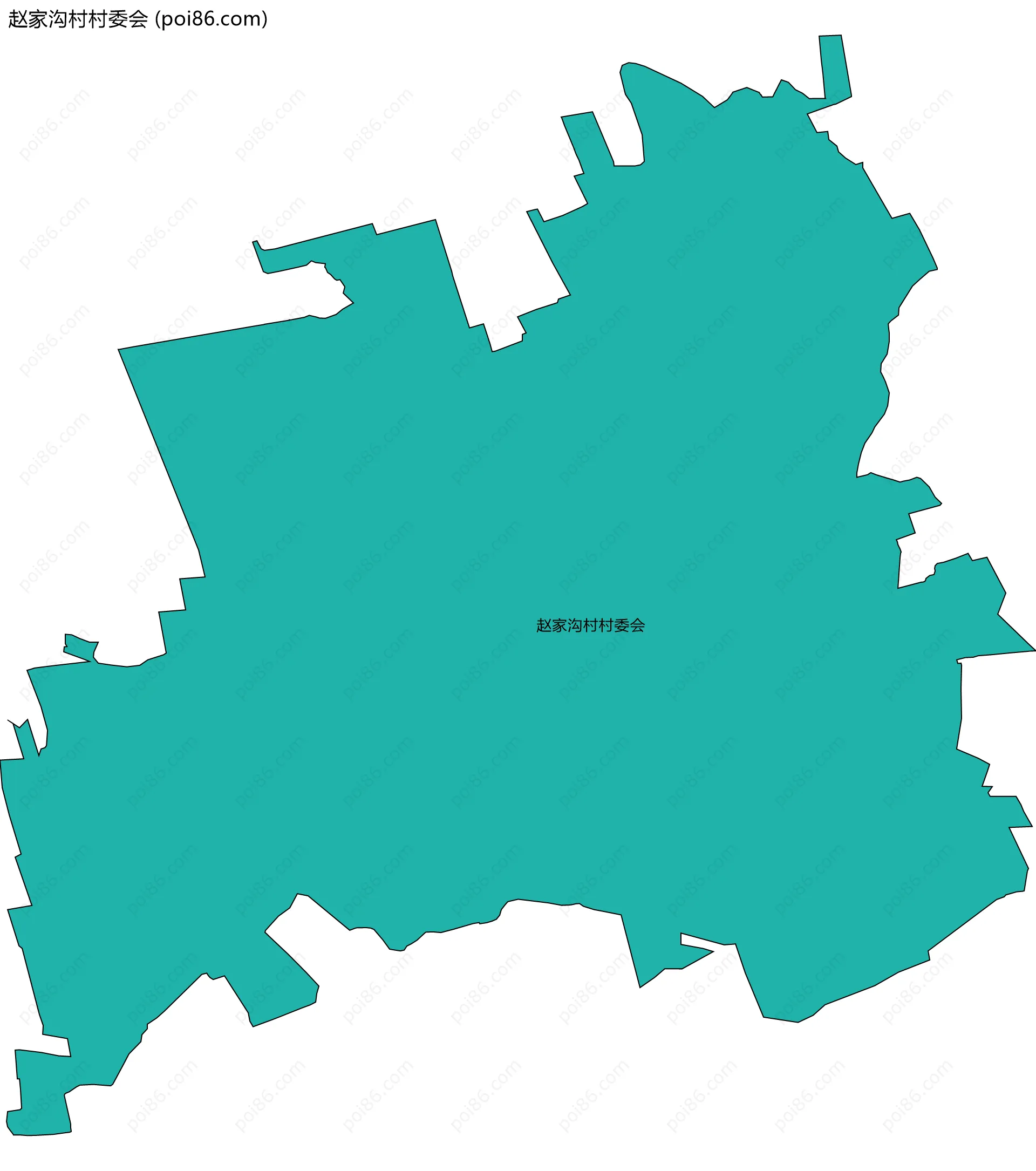 赵家沟村村委会边界地图