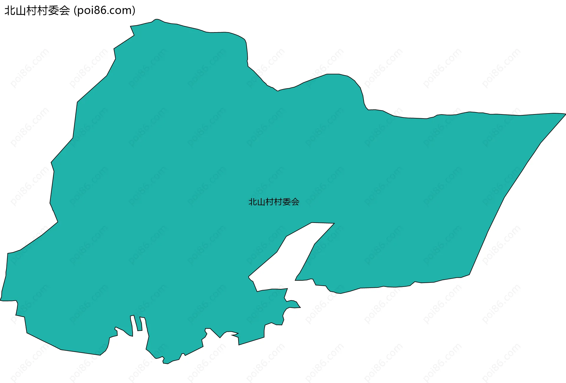 北山村村委会边界地图